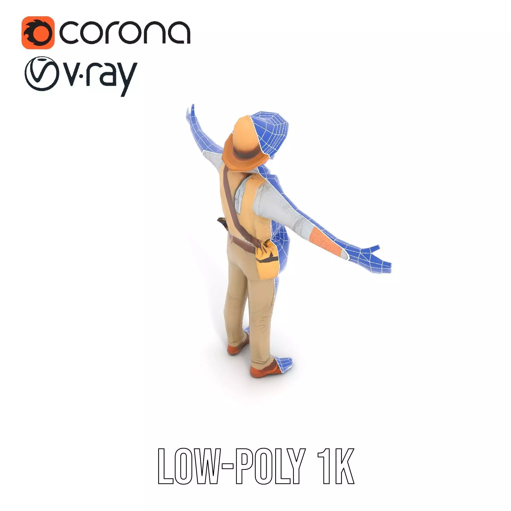 Explorer Outfit model pack Low-poly 3D model_10