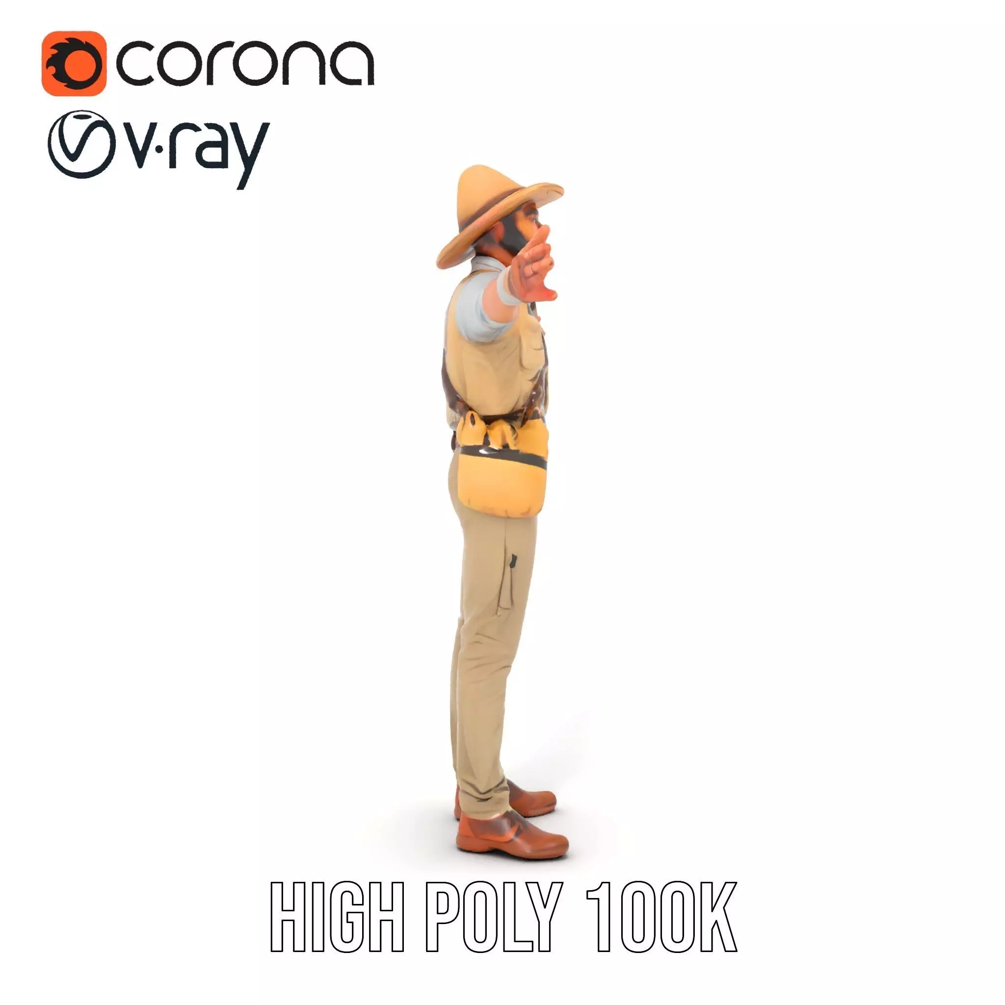 Explorer Outfit model pack Low-poly 3D model_28