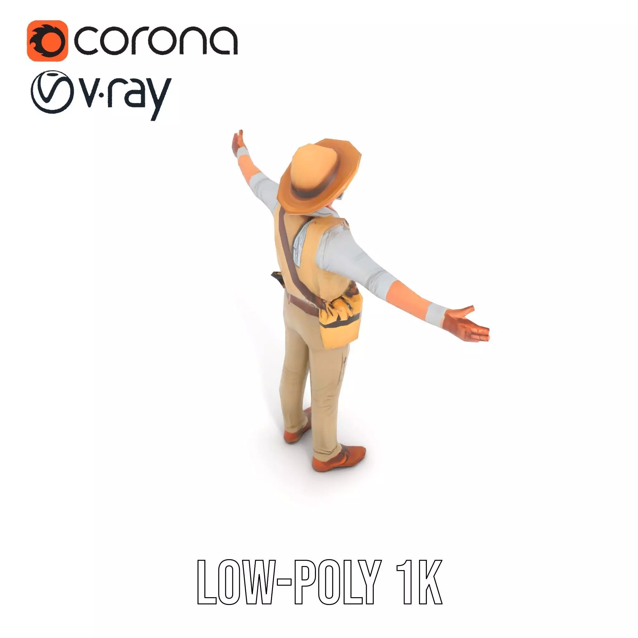 Explorer Outfit model pack Low-poly 3D model_7