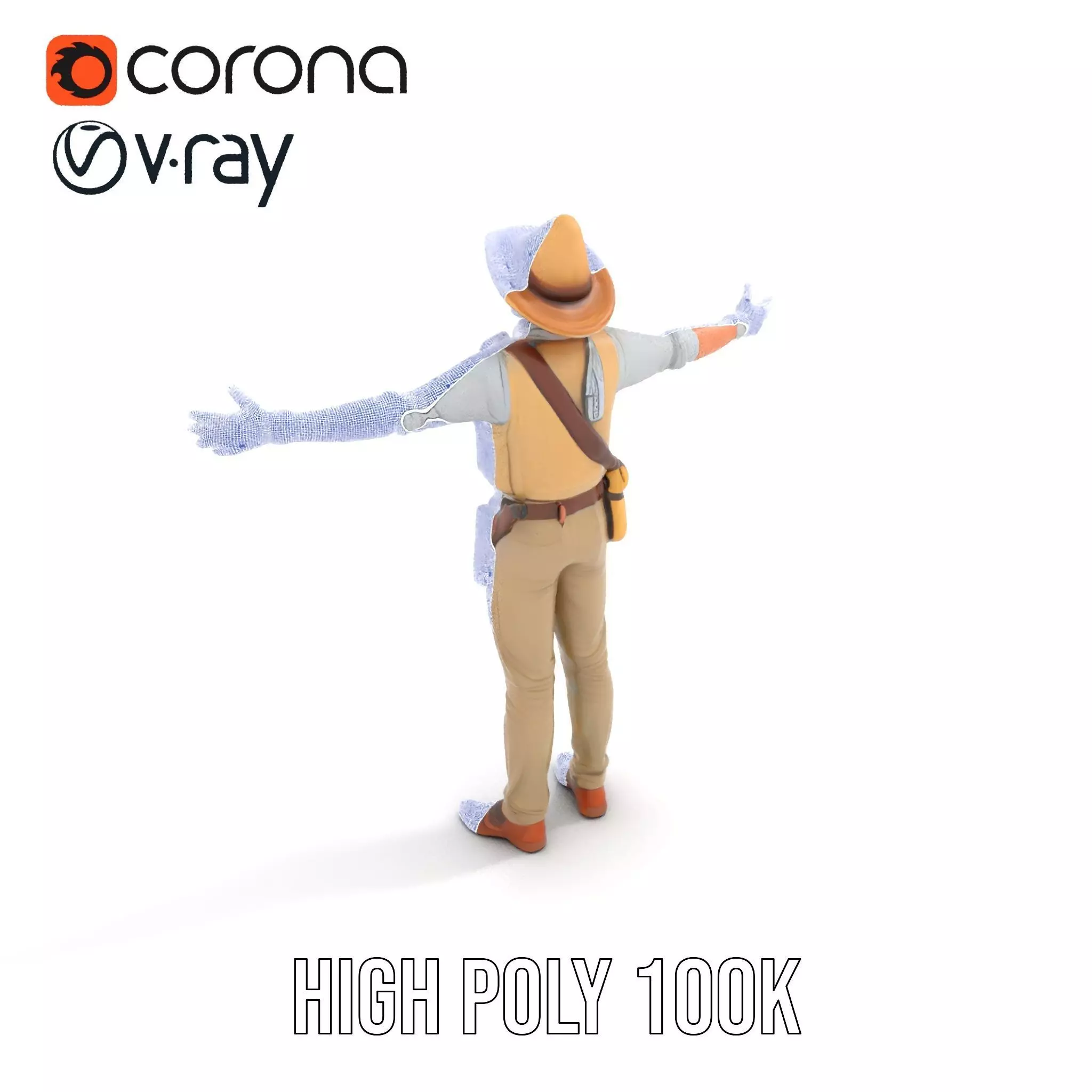Explorer Outfit model pack Low-poly 3D model_22