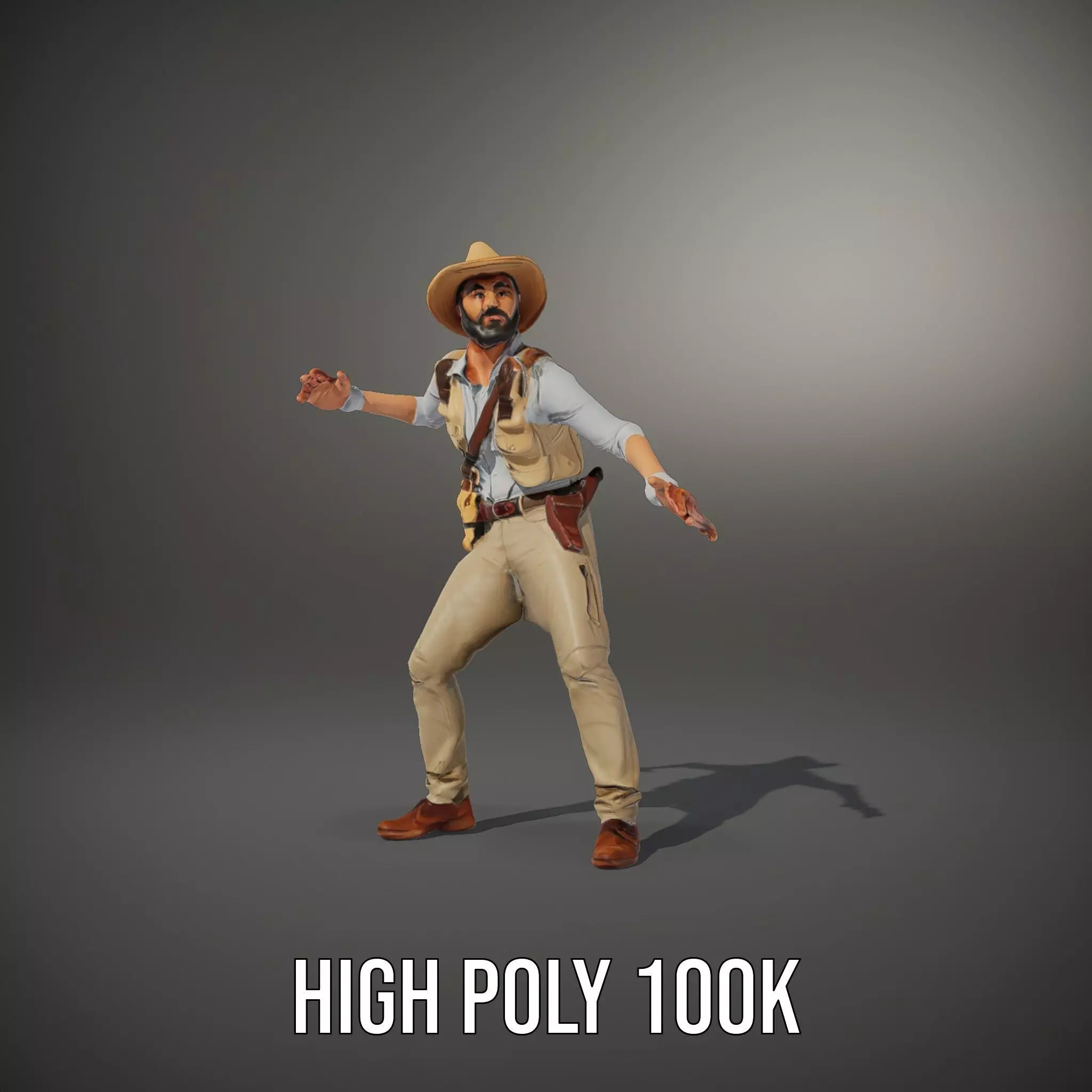 Explorer Outfit model pack Low-poly 3D model_11