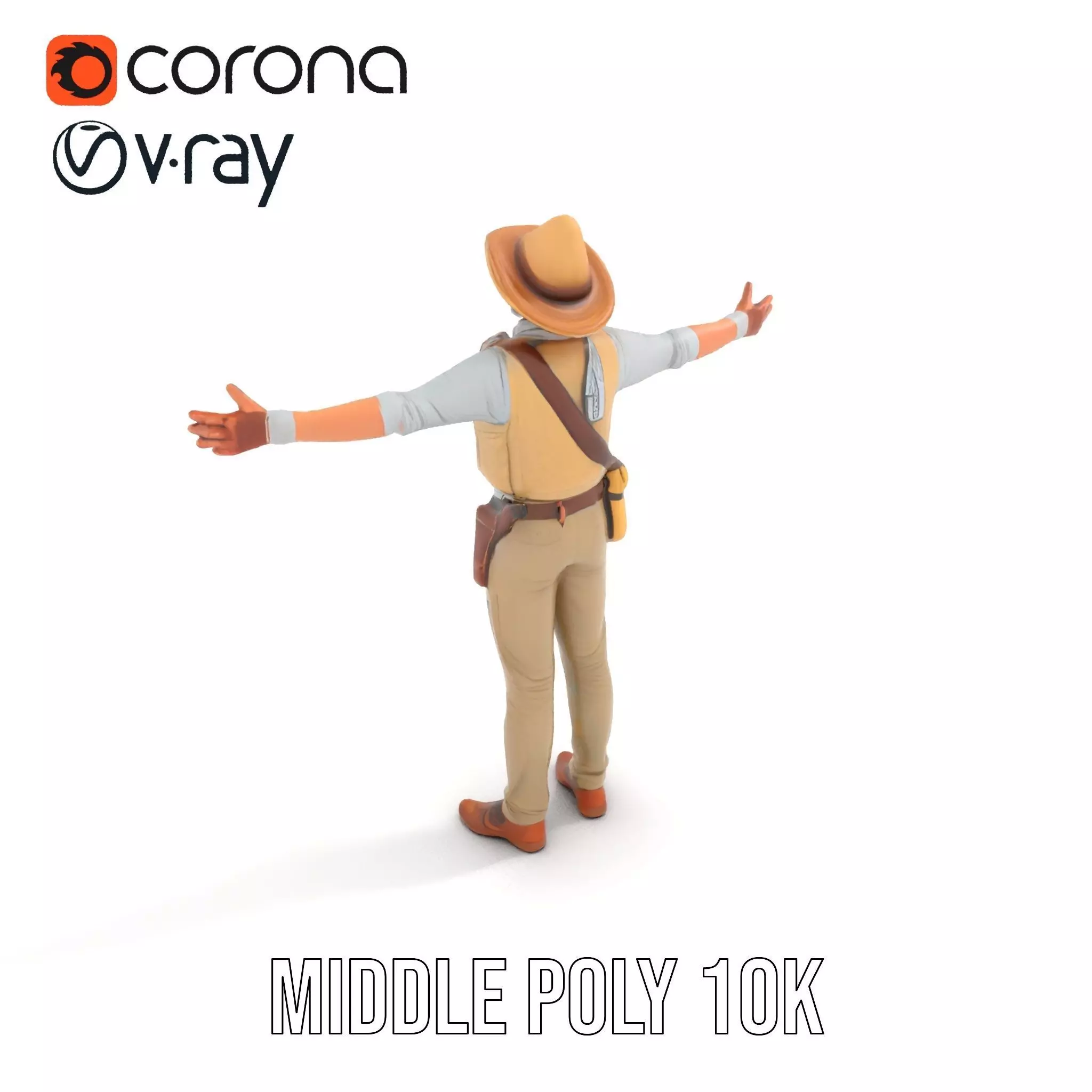 Explorer Outfit model pack Low-poly 3D model_9