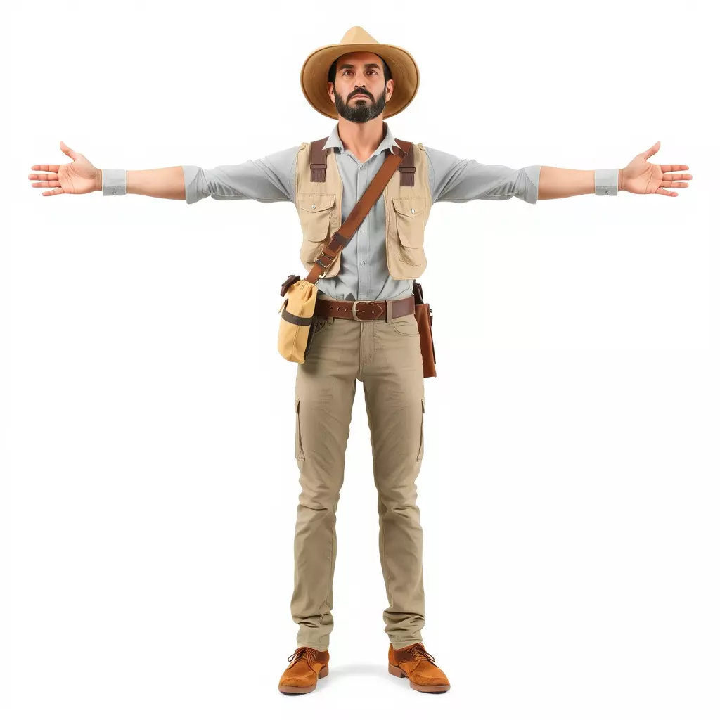 Explorer Outfit model pack Low-poly 3D model_2