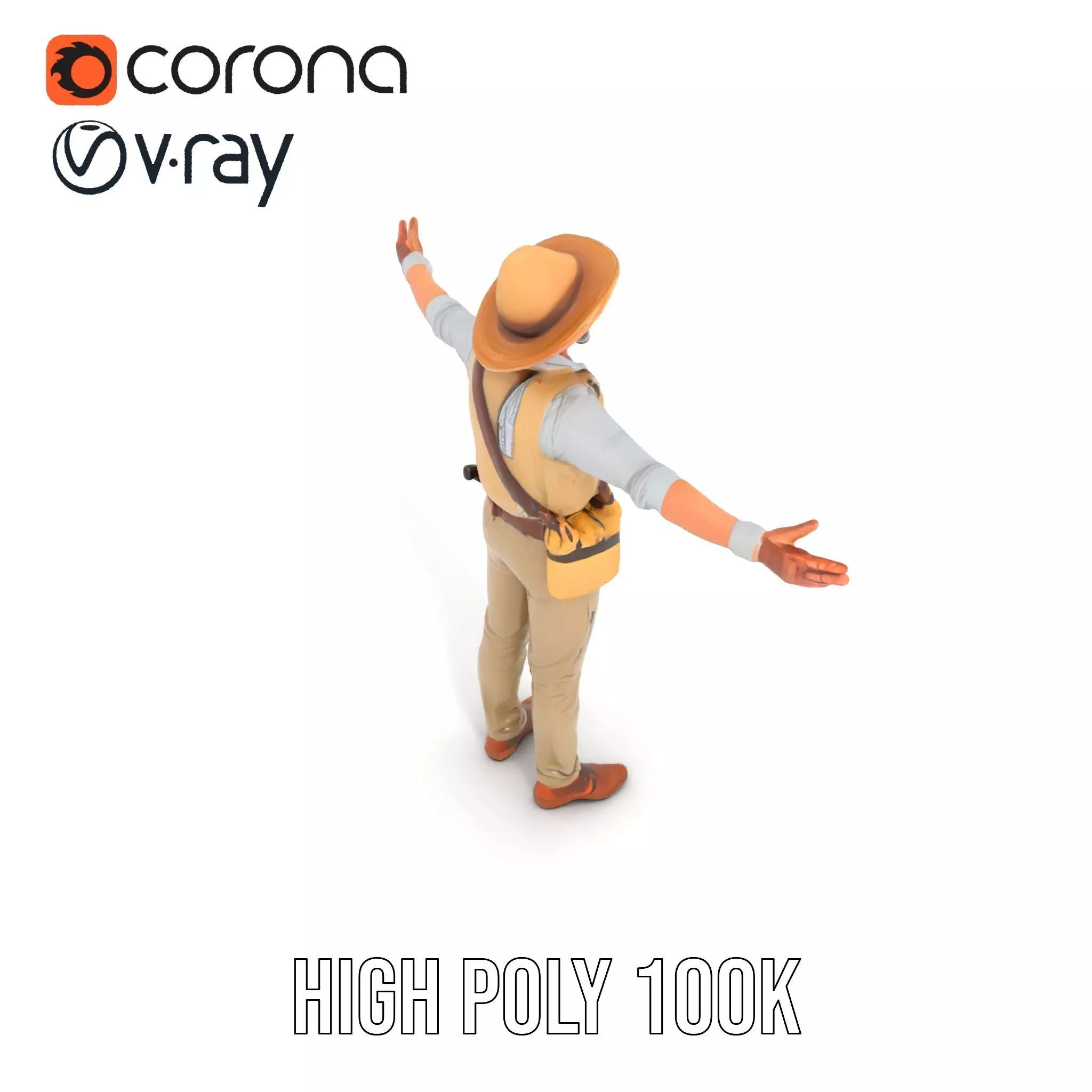 Explorer Outfit model pack Low-poly 3D model_25