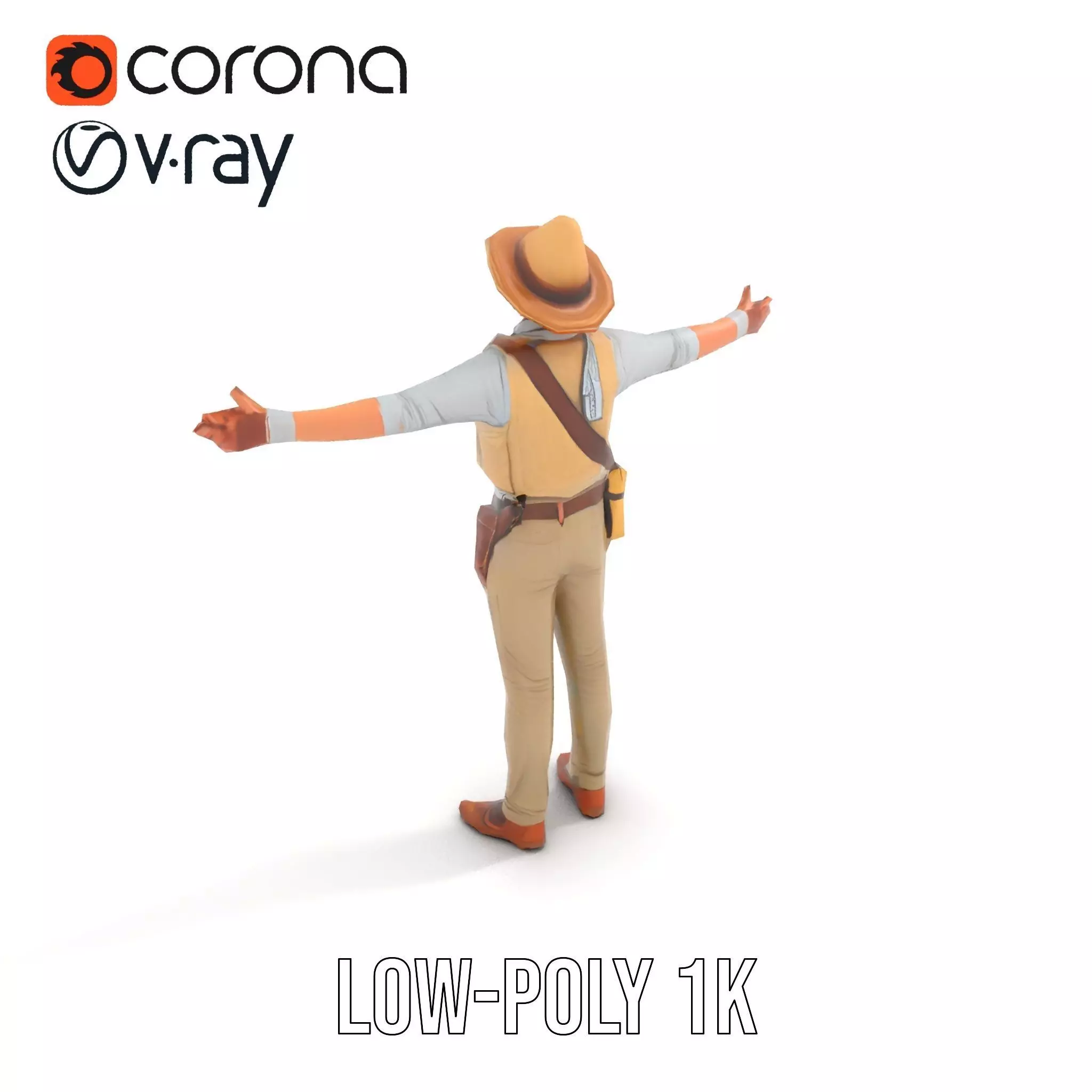 Explorer Outfit model pack Low-poly 3D model_19