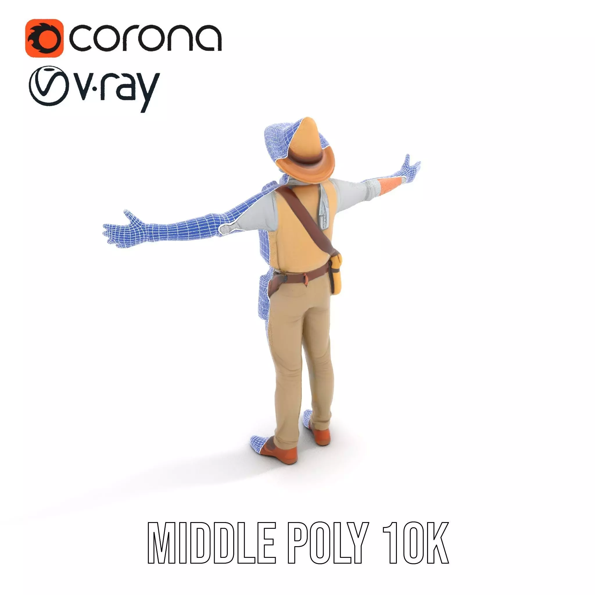 Explorer Outfit model pack Low-poly 3D model_26