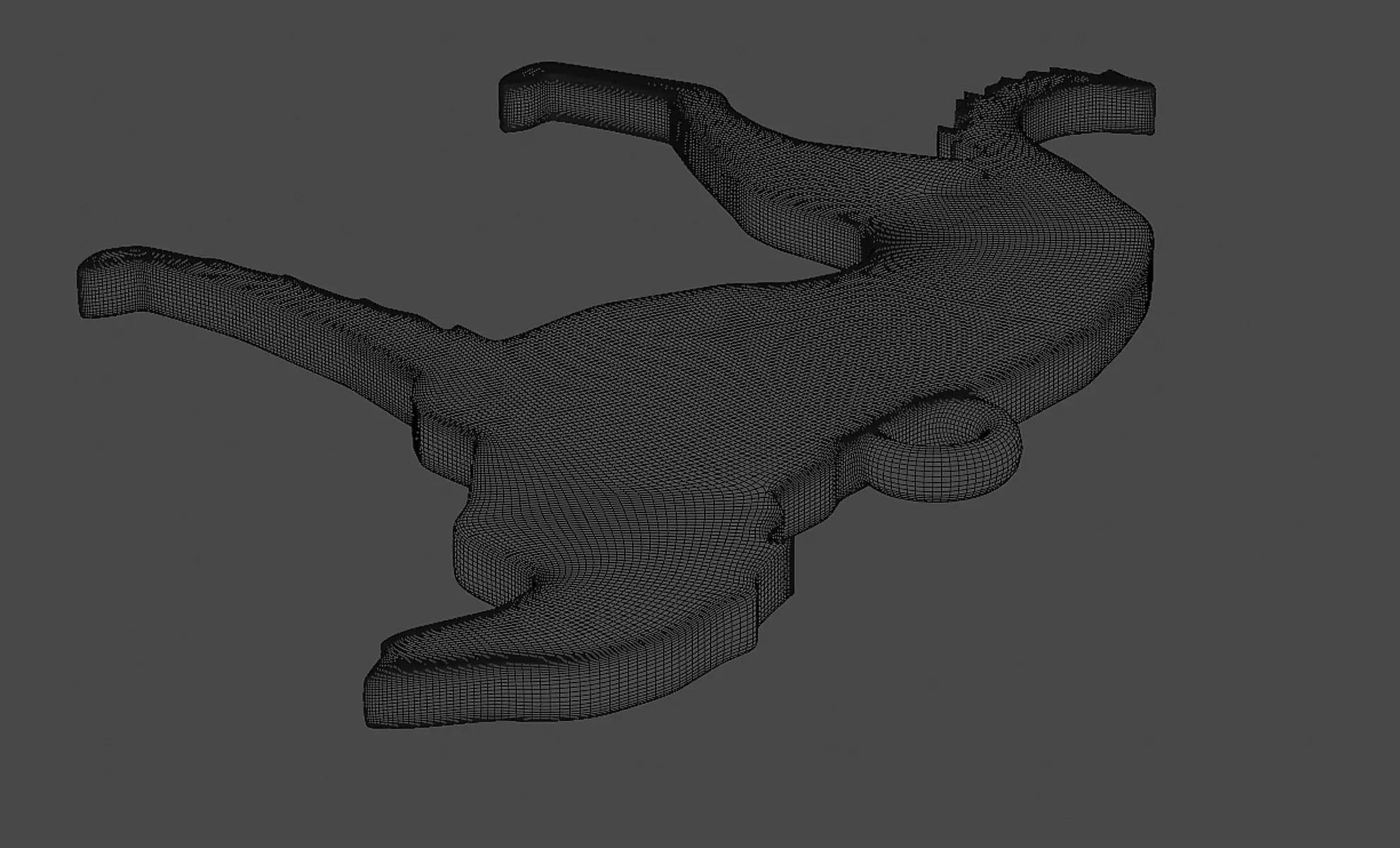 Borzoi Dog Minimalist Modern Pendant 3D print model 3D print model_4