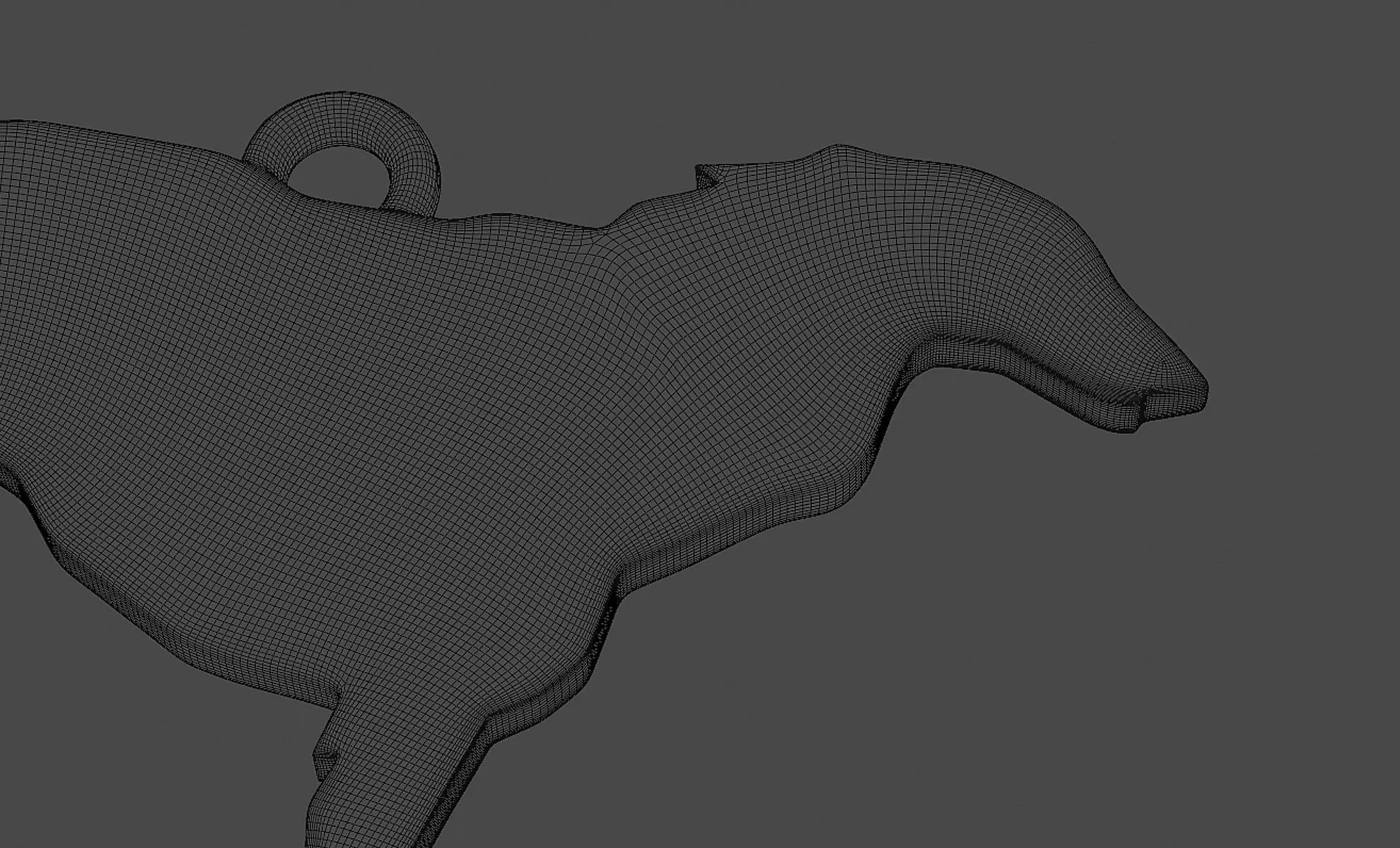 Borzoi Dog Minimalist Modern Pendant 3D print model 3D print model_5