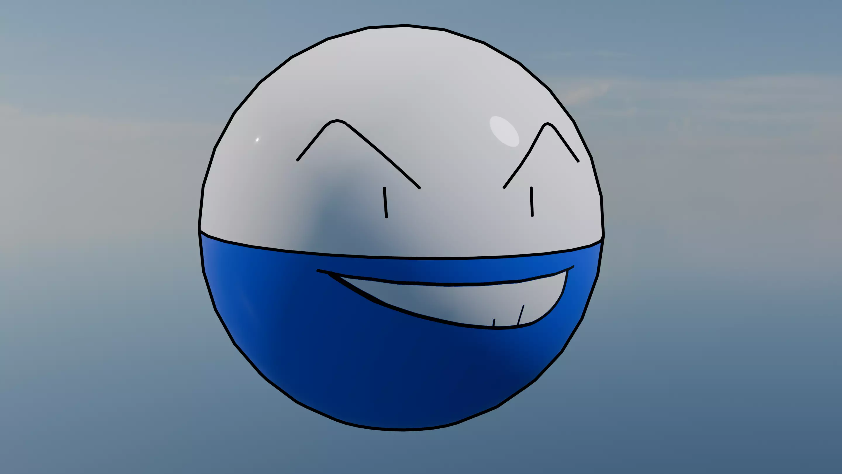 Pokemon Electrode and Shiny version  Low-poly 3D model_2