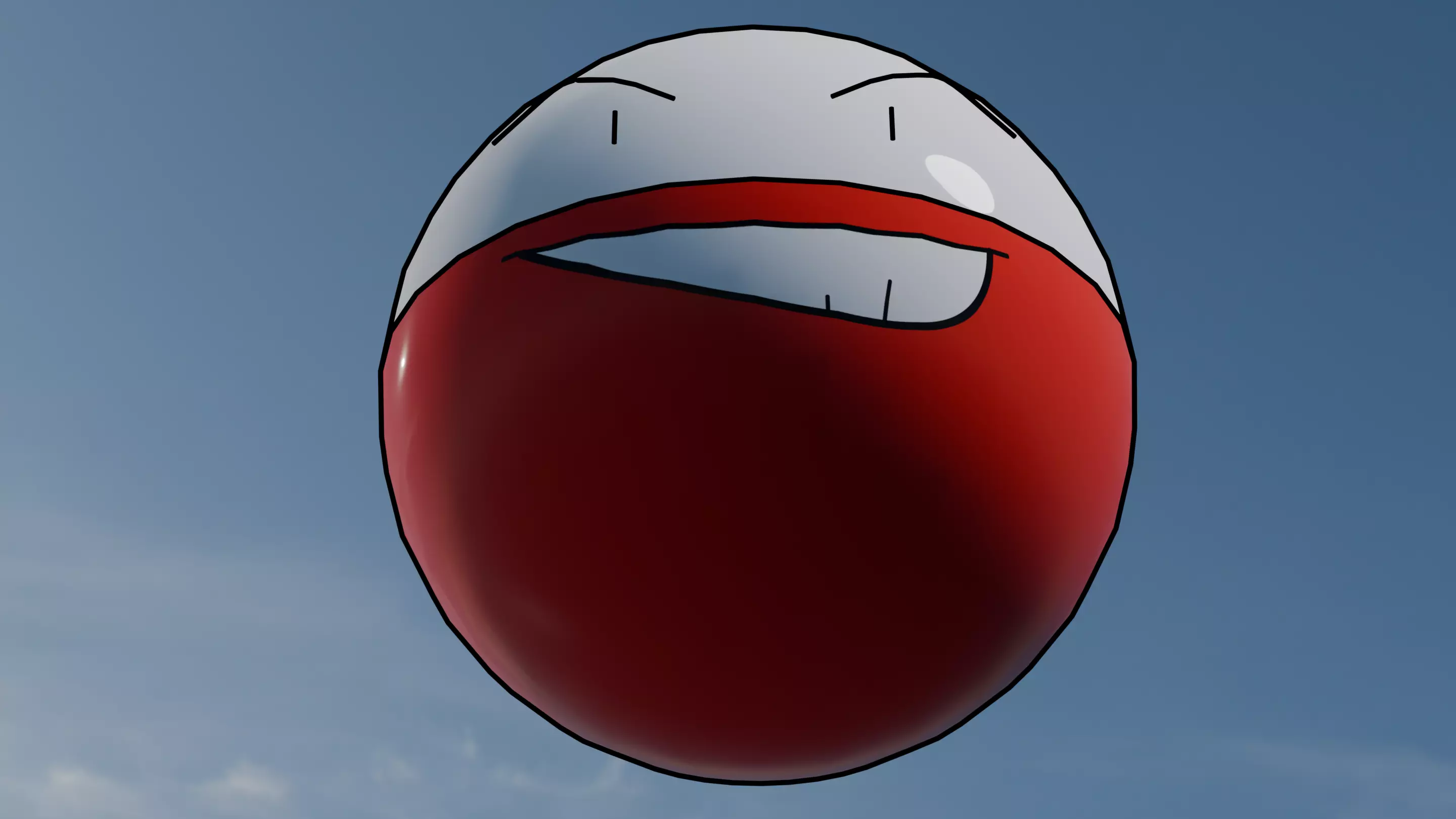 Pokemon Electrode and Shiny version  Low-poly 3D model_9