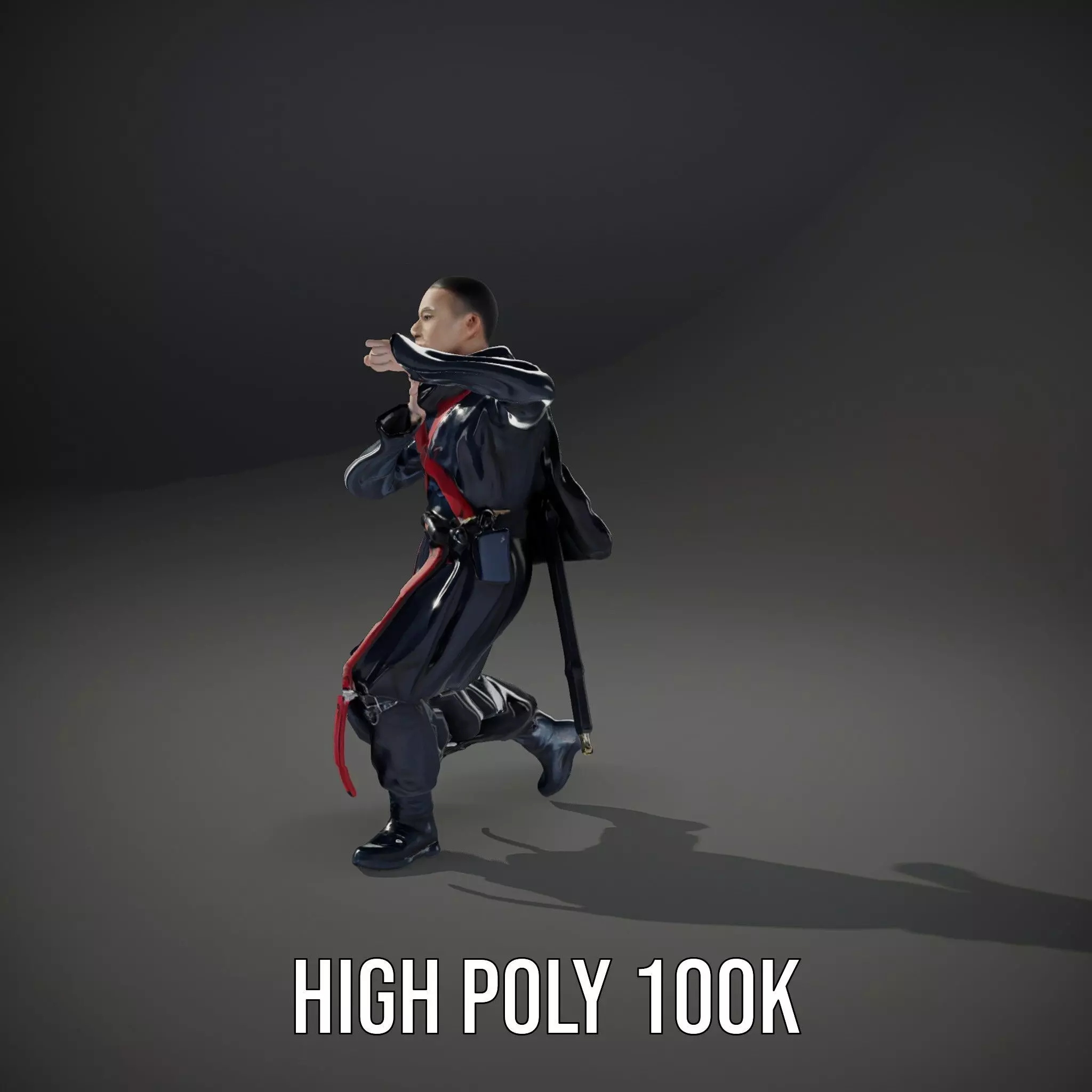 Warrior Monk Outfit model pack Low-poly 3D model_10
