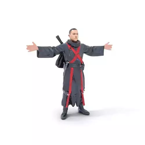 Warrior Monk Outfit model pack Low-poly 3D model Warrior Monk Outfit model pack Low-poly 3D model