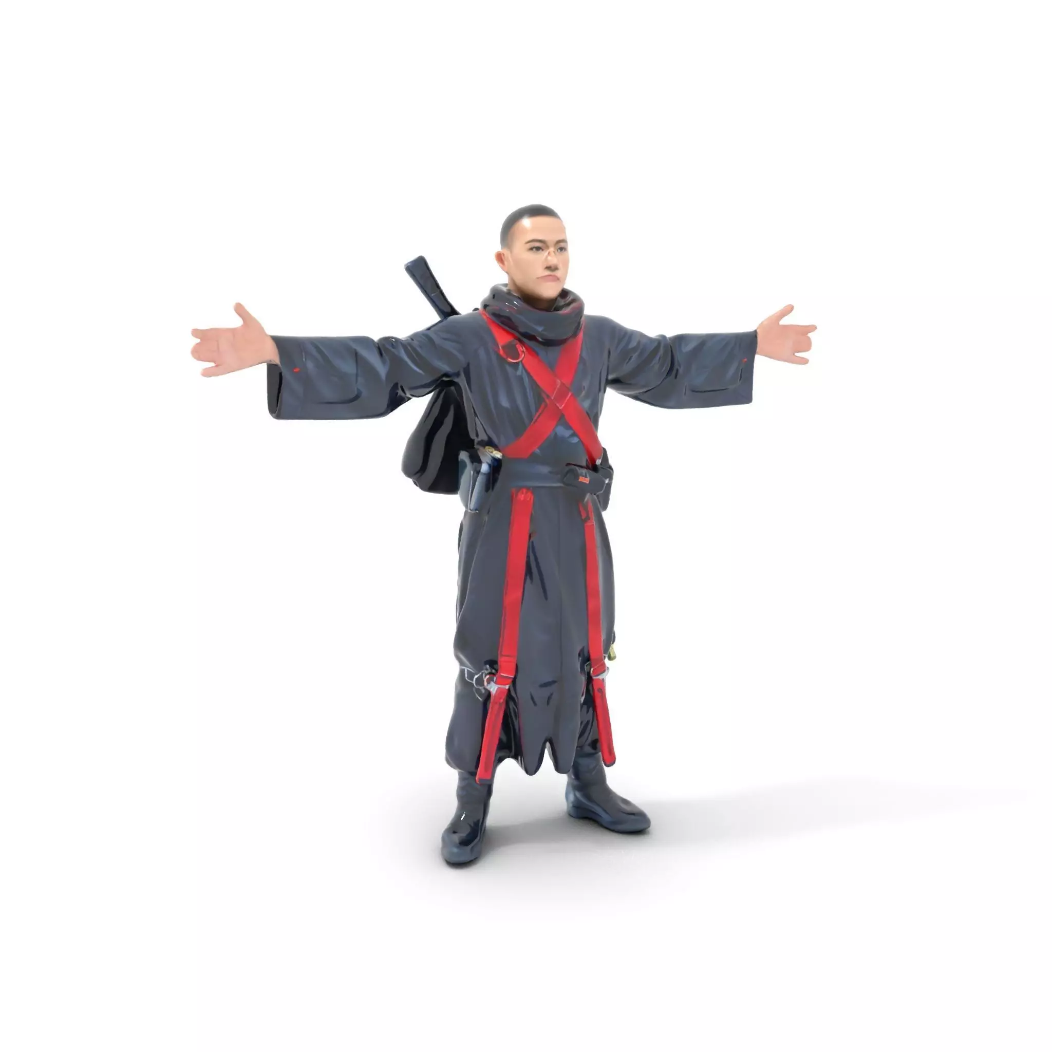 Warrior Monk Outfit model pack Low-poly 3D model_0