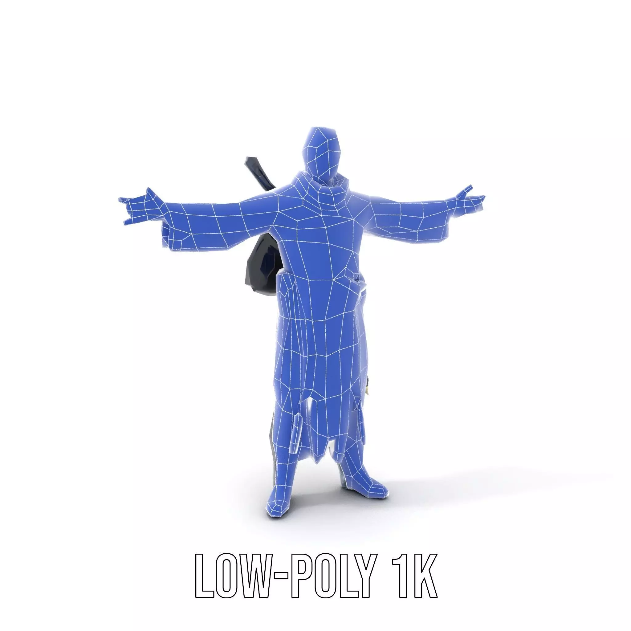 Warrior Monk Outfit model pack Low-poly 3D model_12