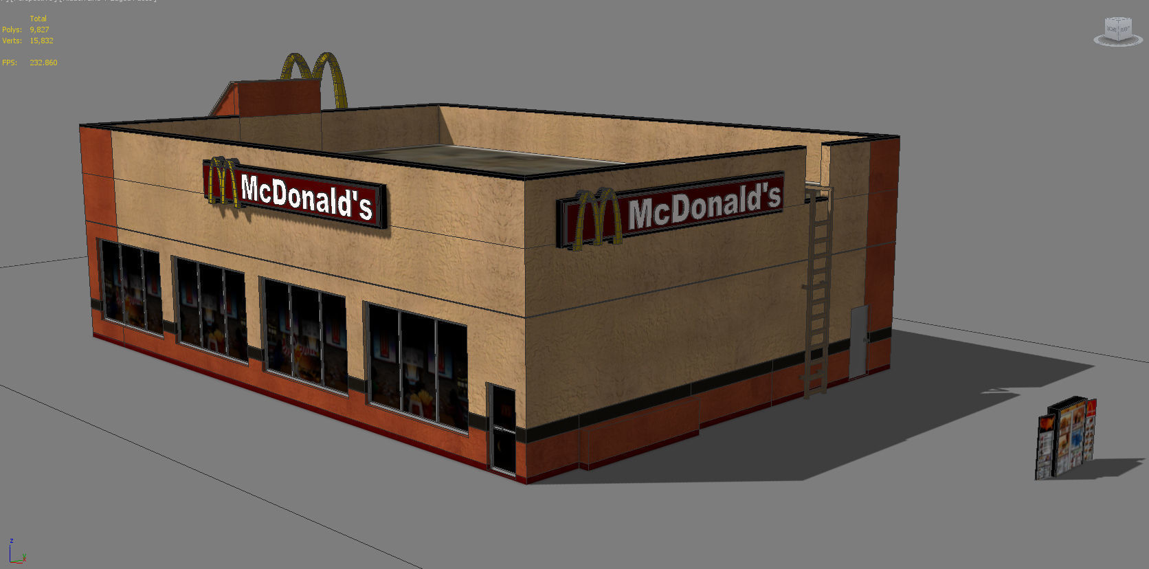 McDonalds Restaurant Low-poly 3D model_9