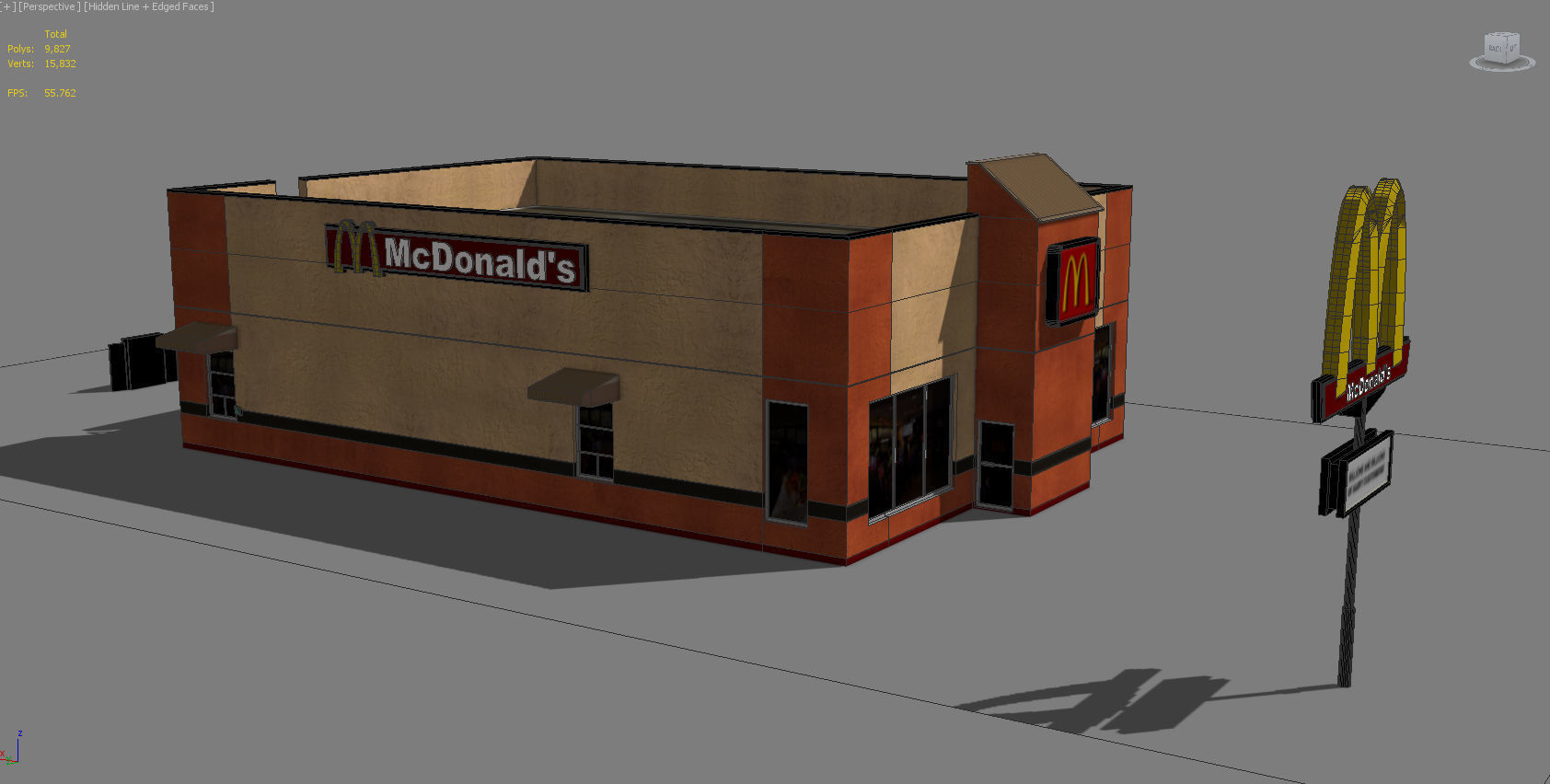 McDonalds Restaurant Low-poly 3D model_8