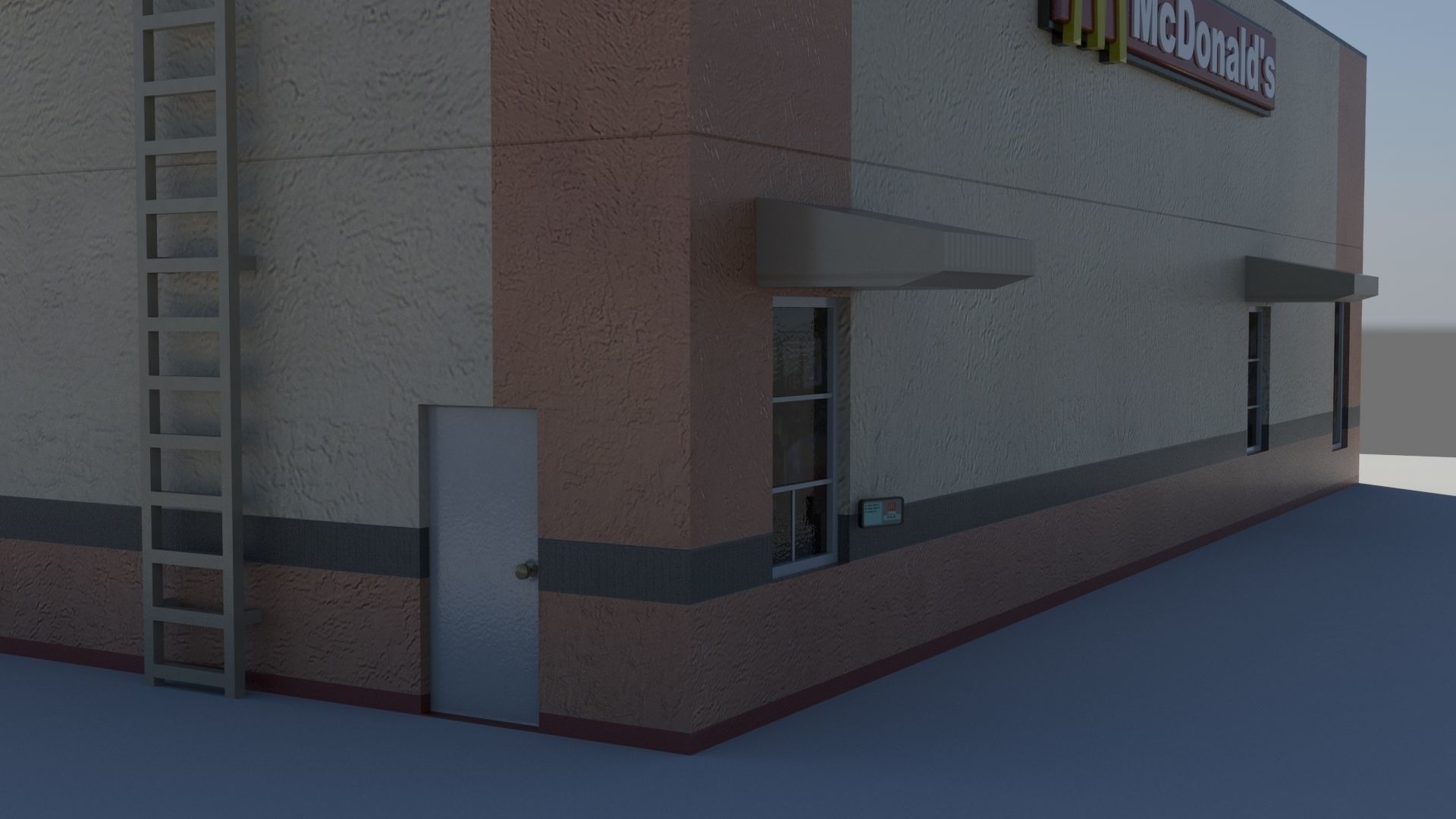 McDonalds Restaurant Low-poly 3D model_2