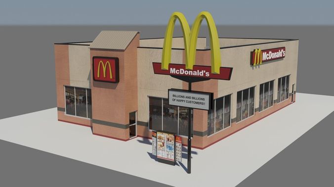 McDonalds Restaurant Low-poly 3D model