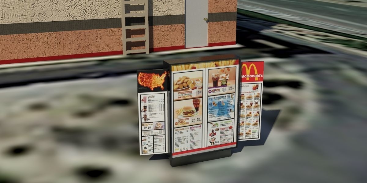 McDonalds Restaurant Low-poly 3D model_6