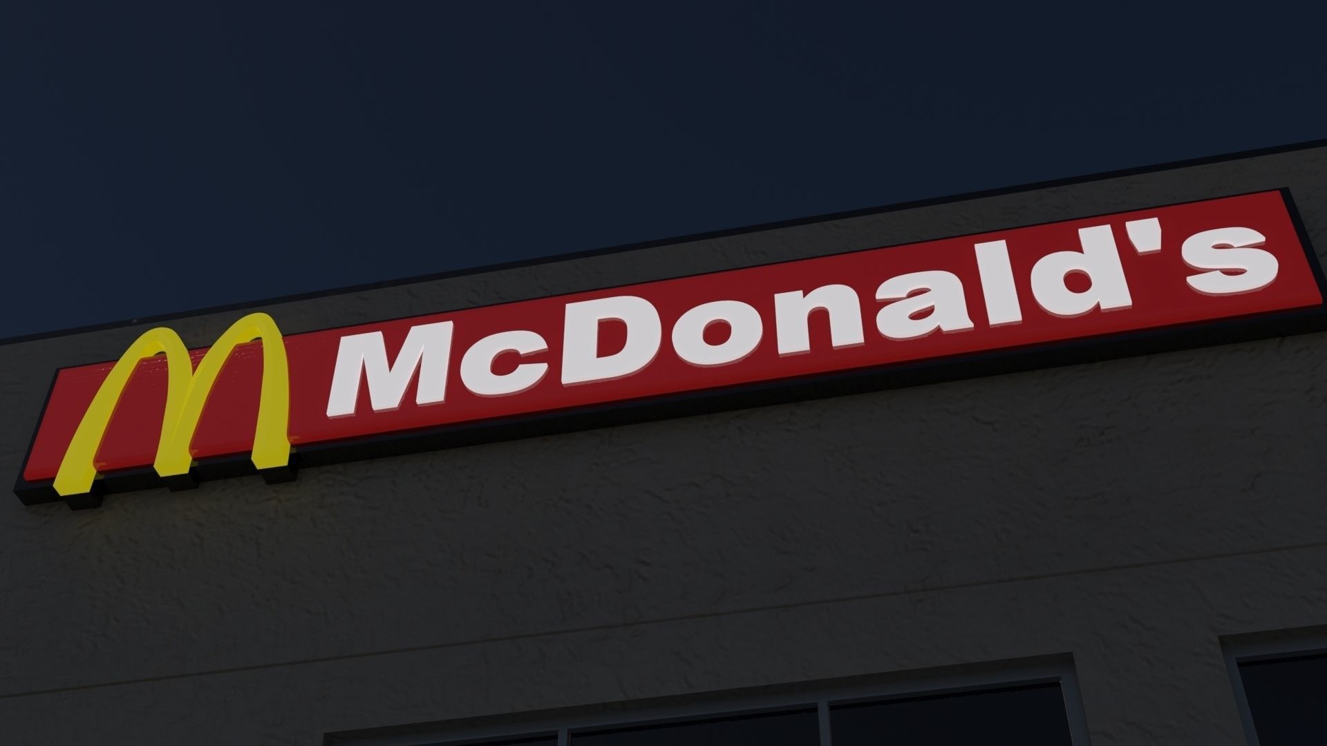 McDonalds Restaurant Low-poly 3D model_5