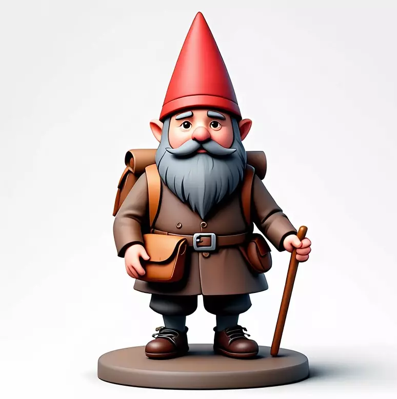 2561  Fairy Tale Gnome  Color Full Body Figurine 3D print model_4