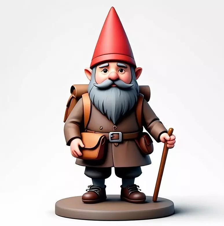 2561  Fairy Tale Gnome  Color Full Body Figurine 3D print model_7