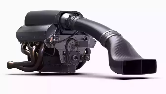 Prostock NHRA Drag Race V8 Engine Low-poly 3D model