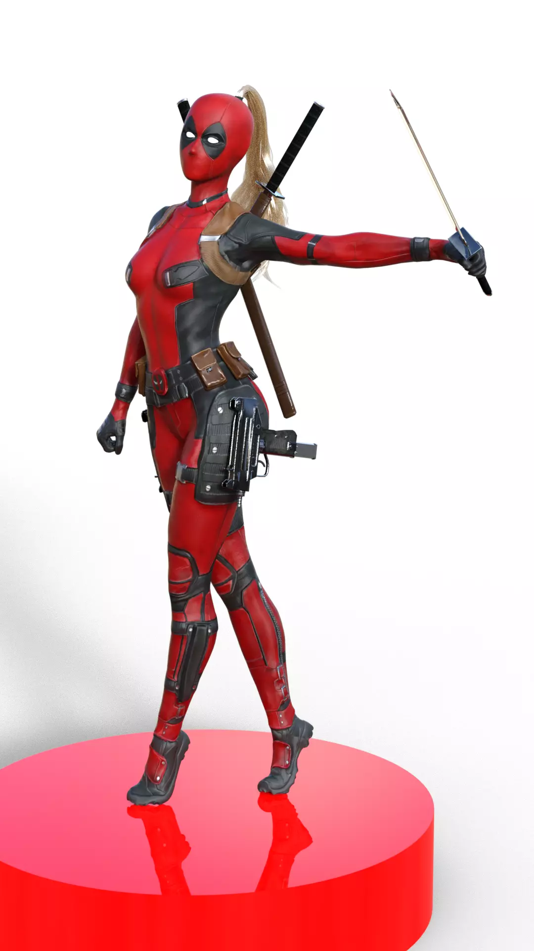 Lady Deadpool The Fierce Femme Fatale Strikes Back  3D print model_4