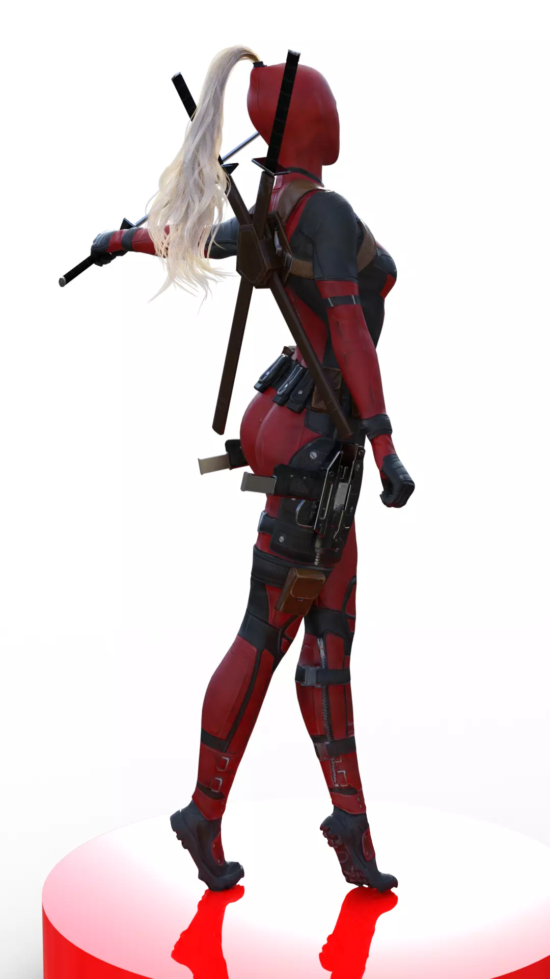Lady Deadpool The Fierce Femme Fatale Strikes Back  3D print model_2