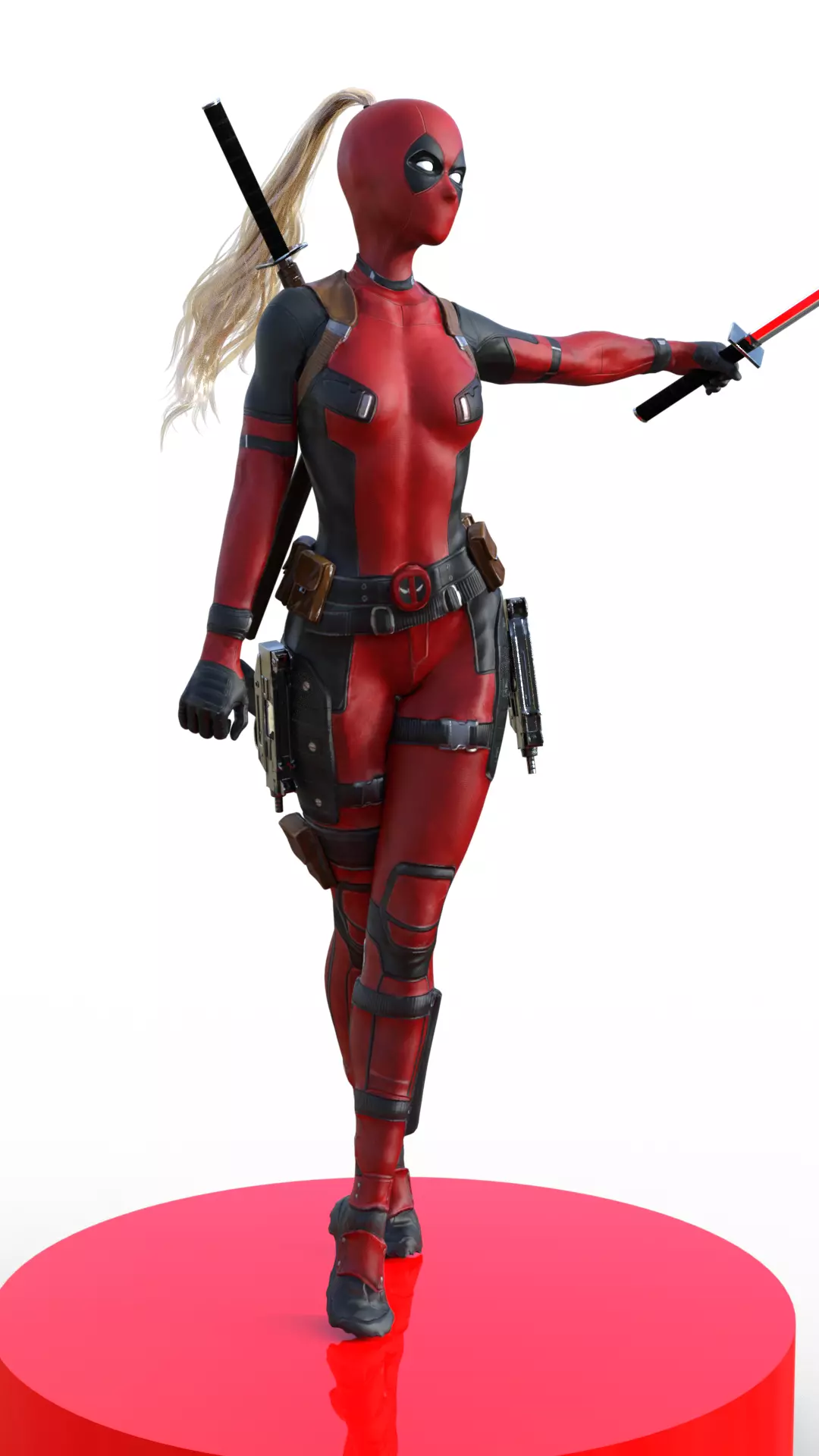 Lady Deadpool The Fierce Femme Fatale Strikes Back  3D print model_0