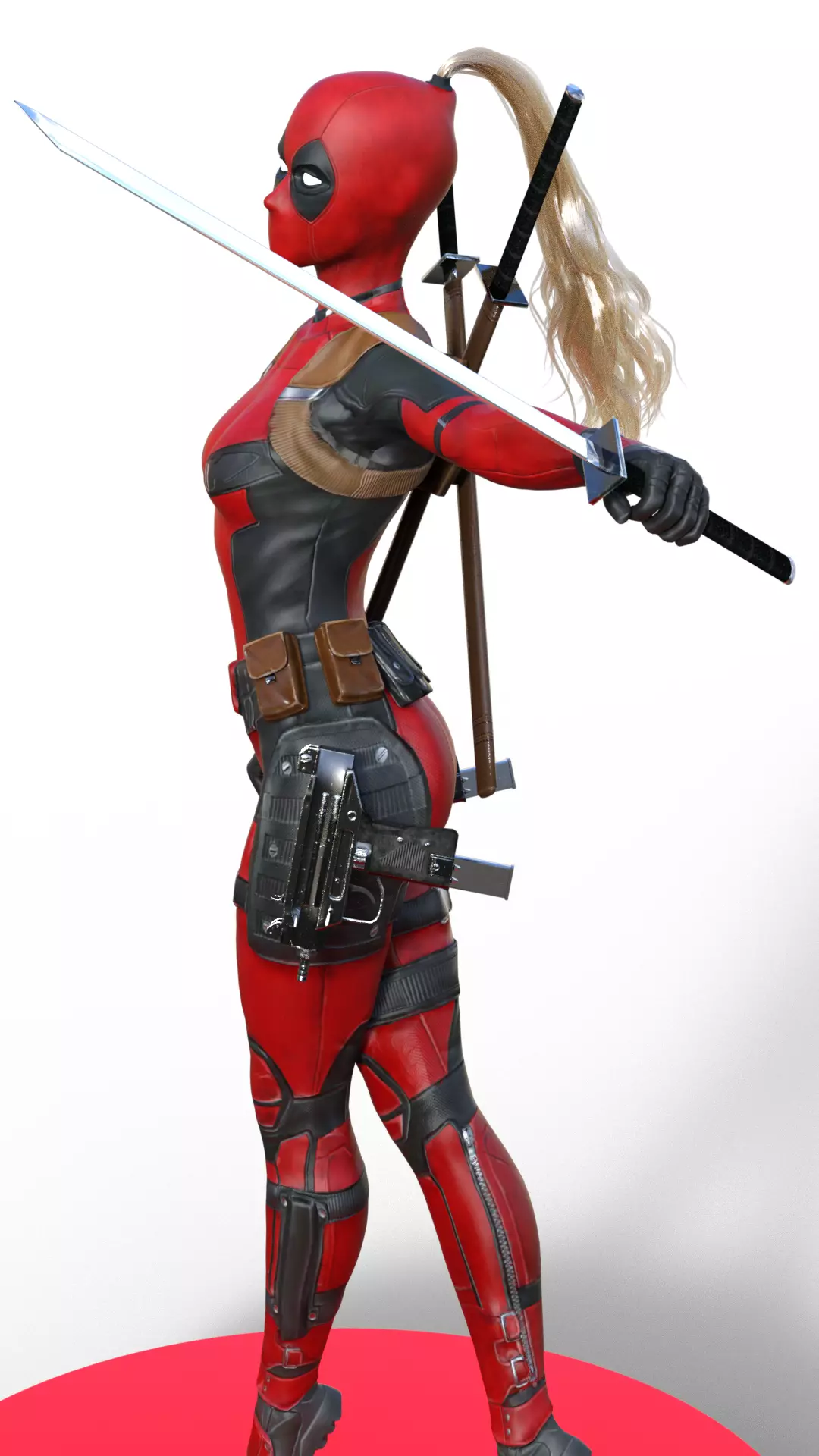 Lady Deadpool The Fierce Femme Fatale Strikes Back  3D print model_3