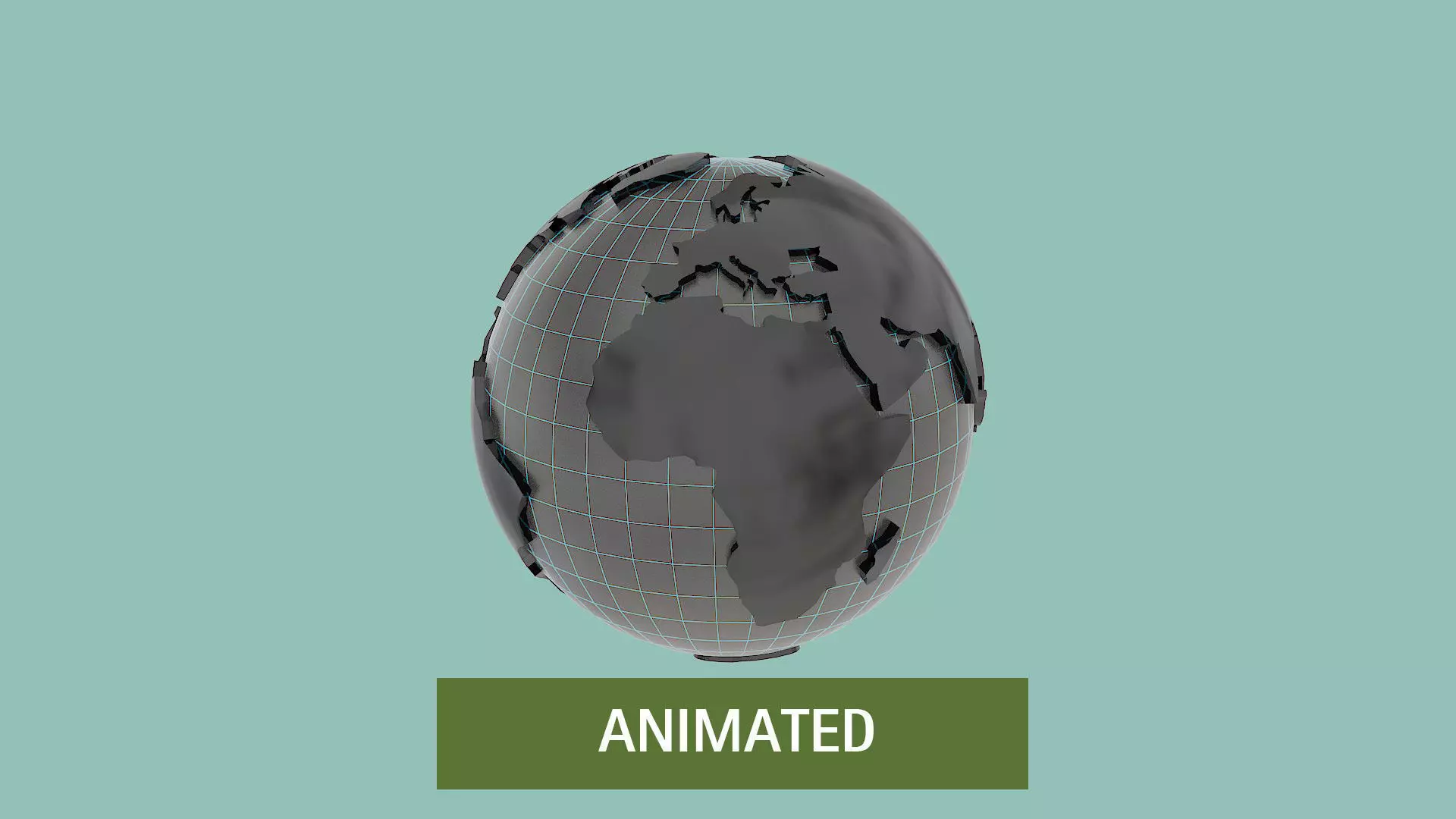 Earth low-poly animated unfold FX 3D model