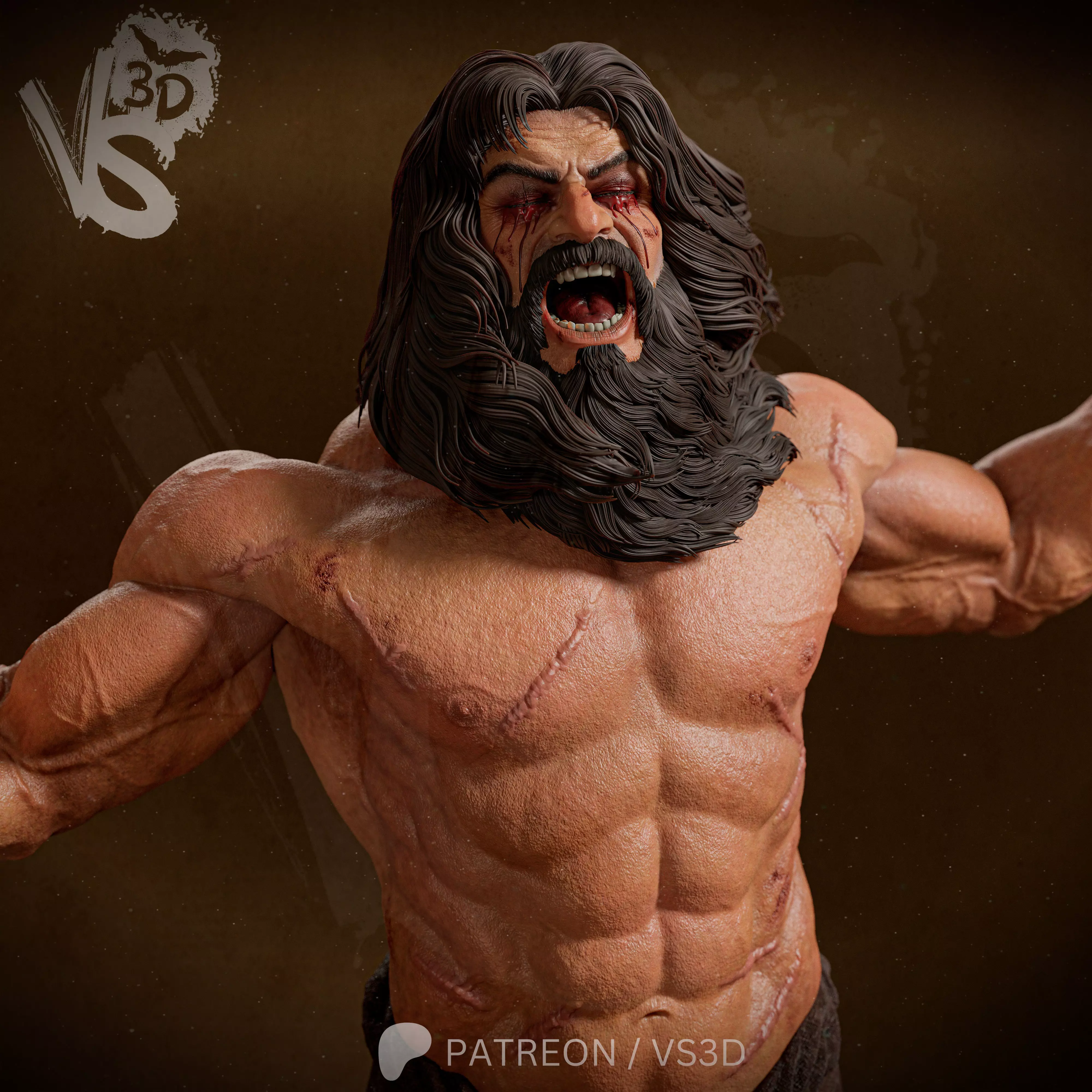 Samson 3D print model_4
