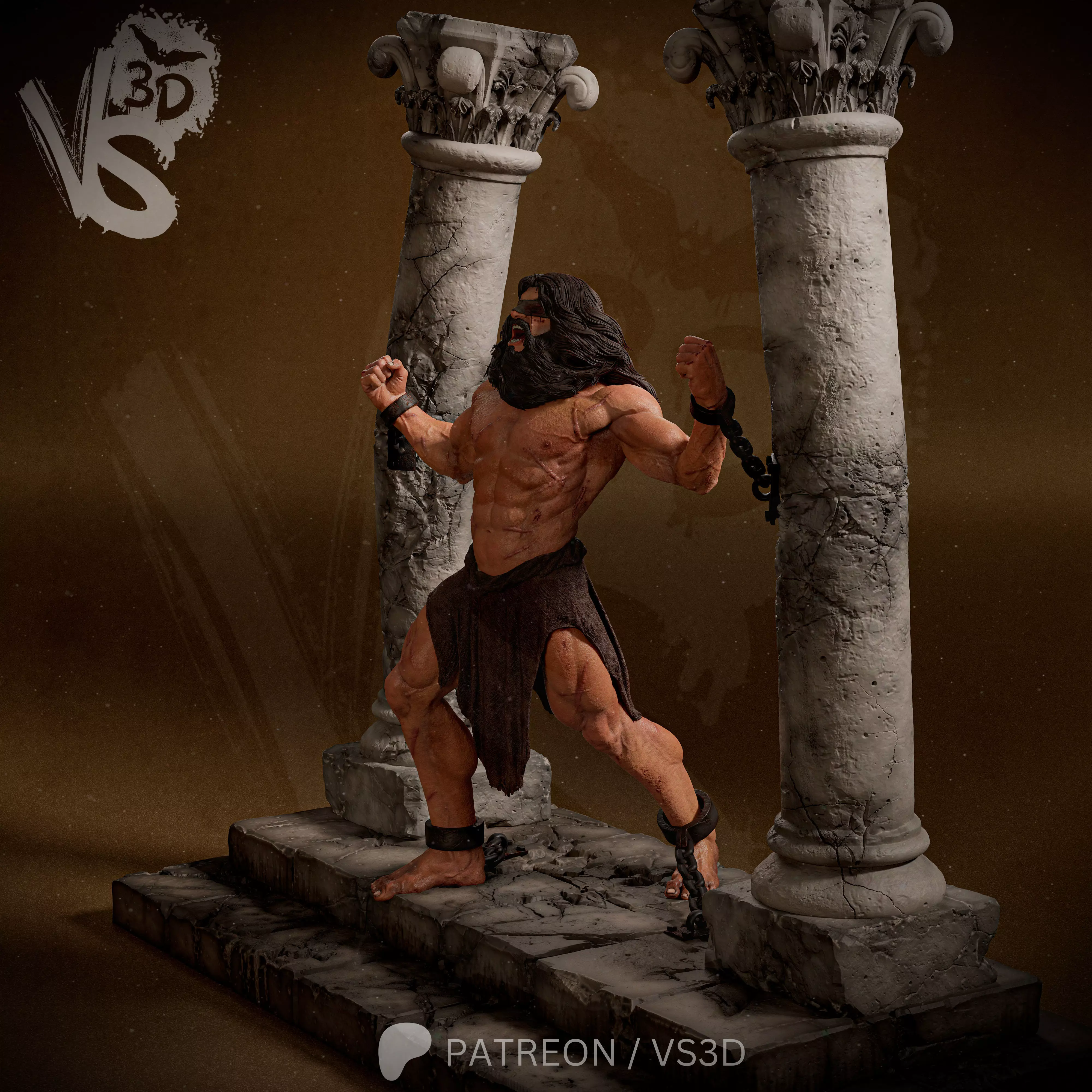 Samson 3D print model_11