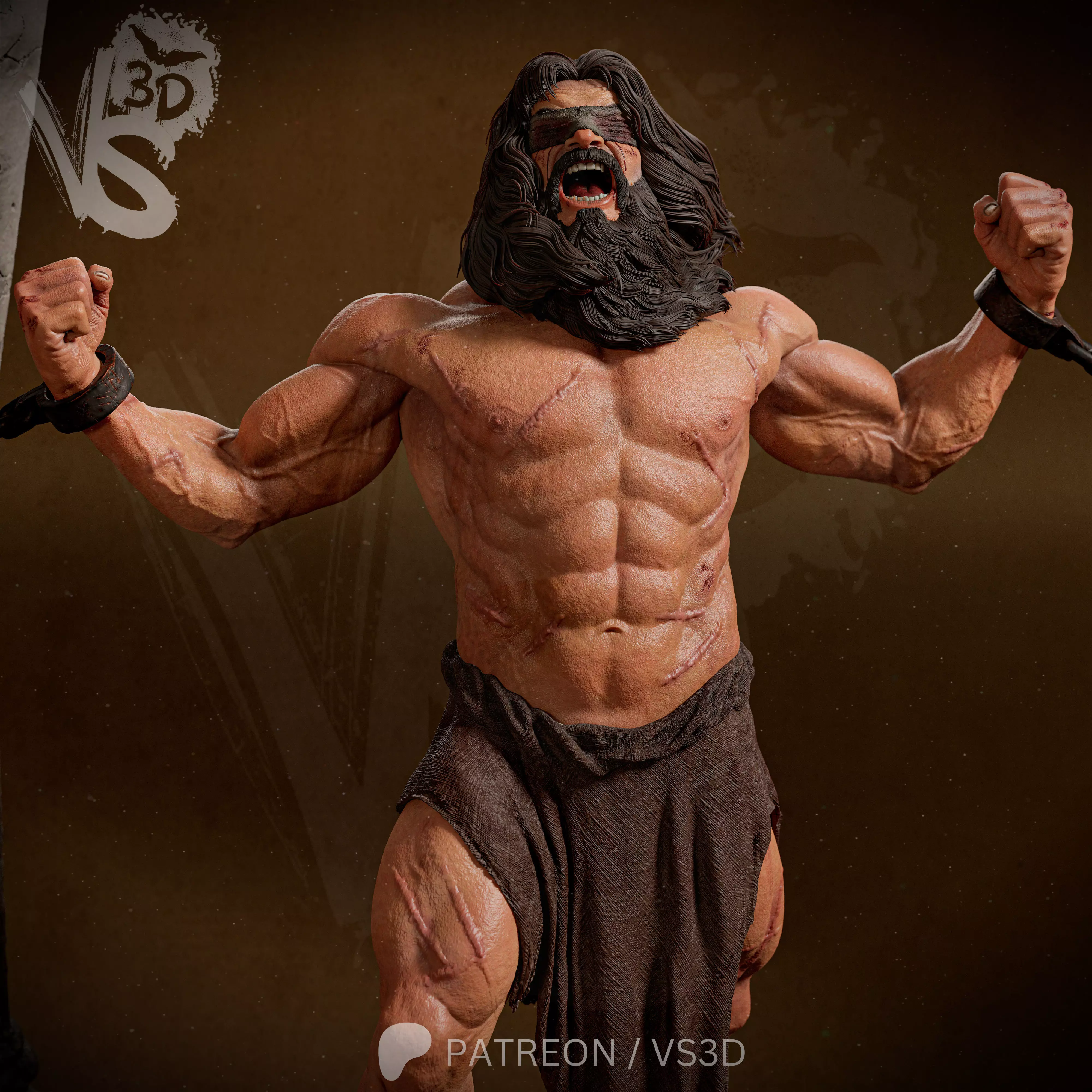 Samson 3D print model_7