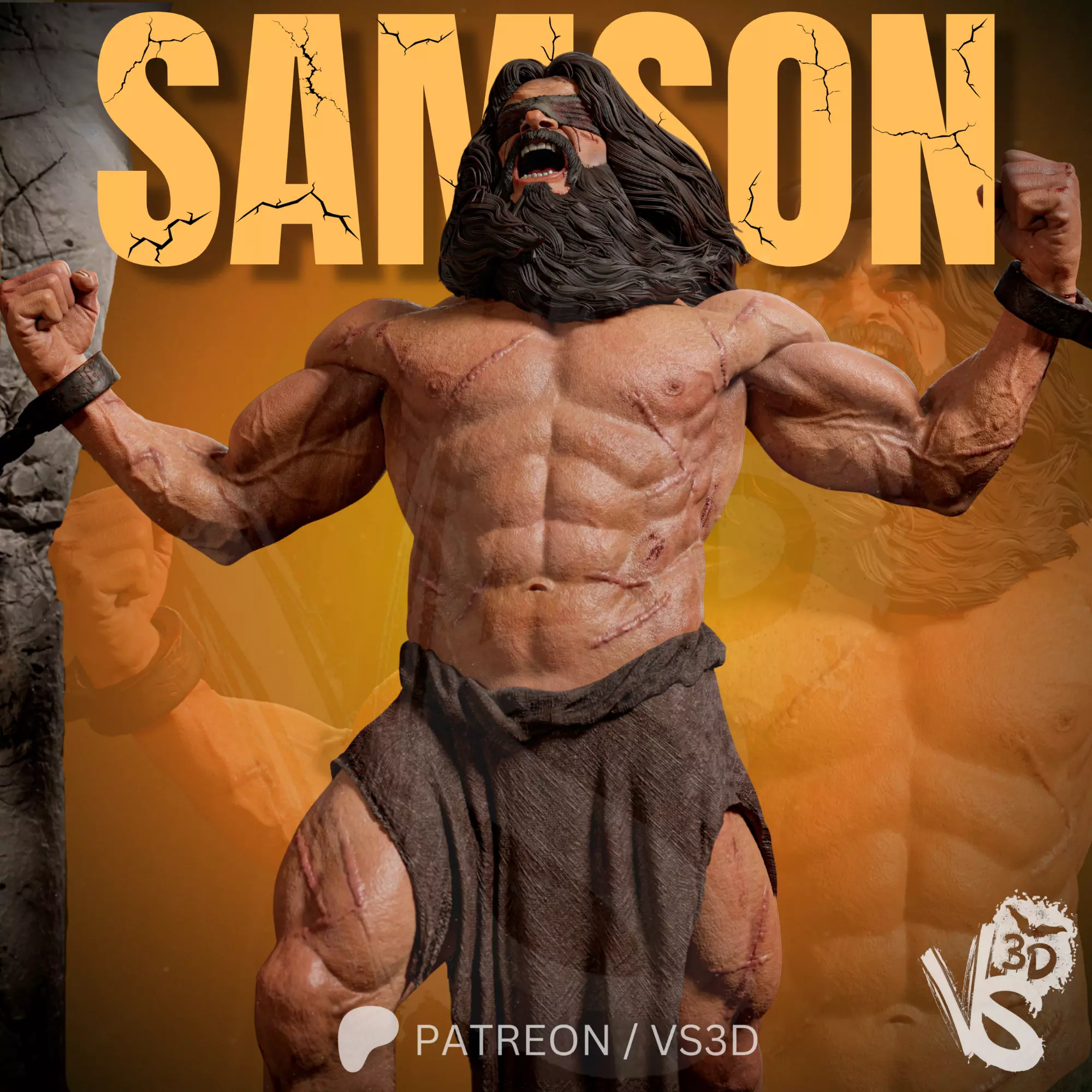 Samson 3D print model_6