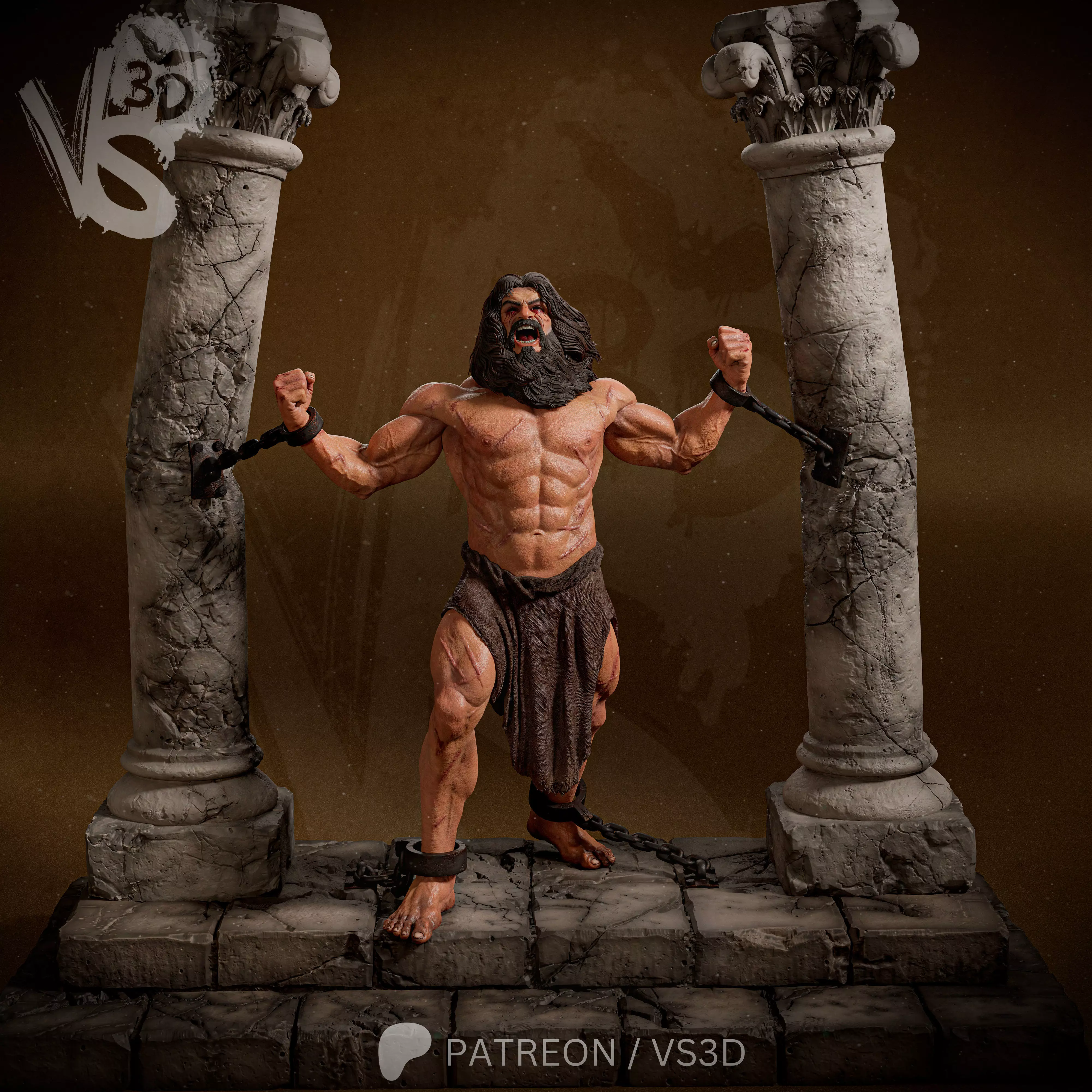 Samson 3D print model_9