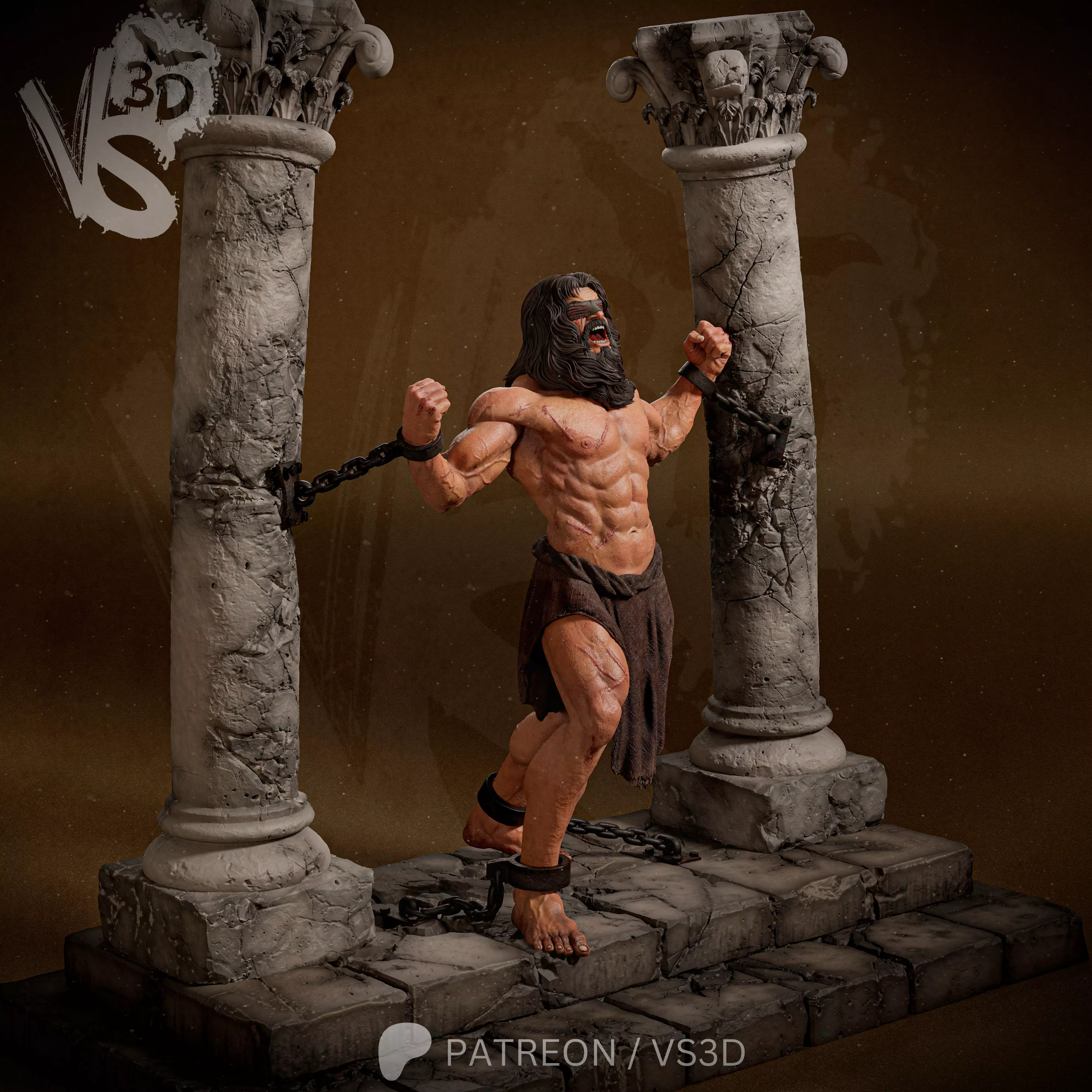 Samson 3D print model_8