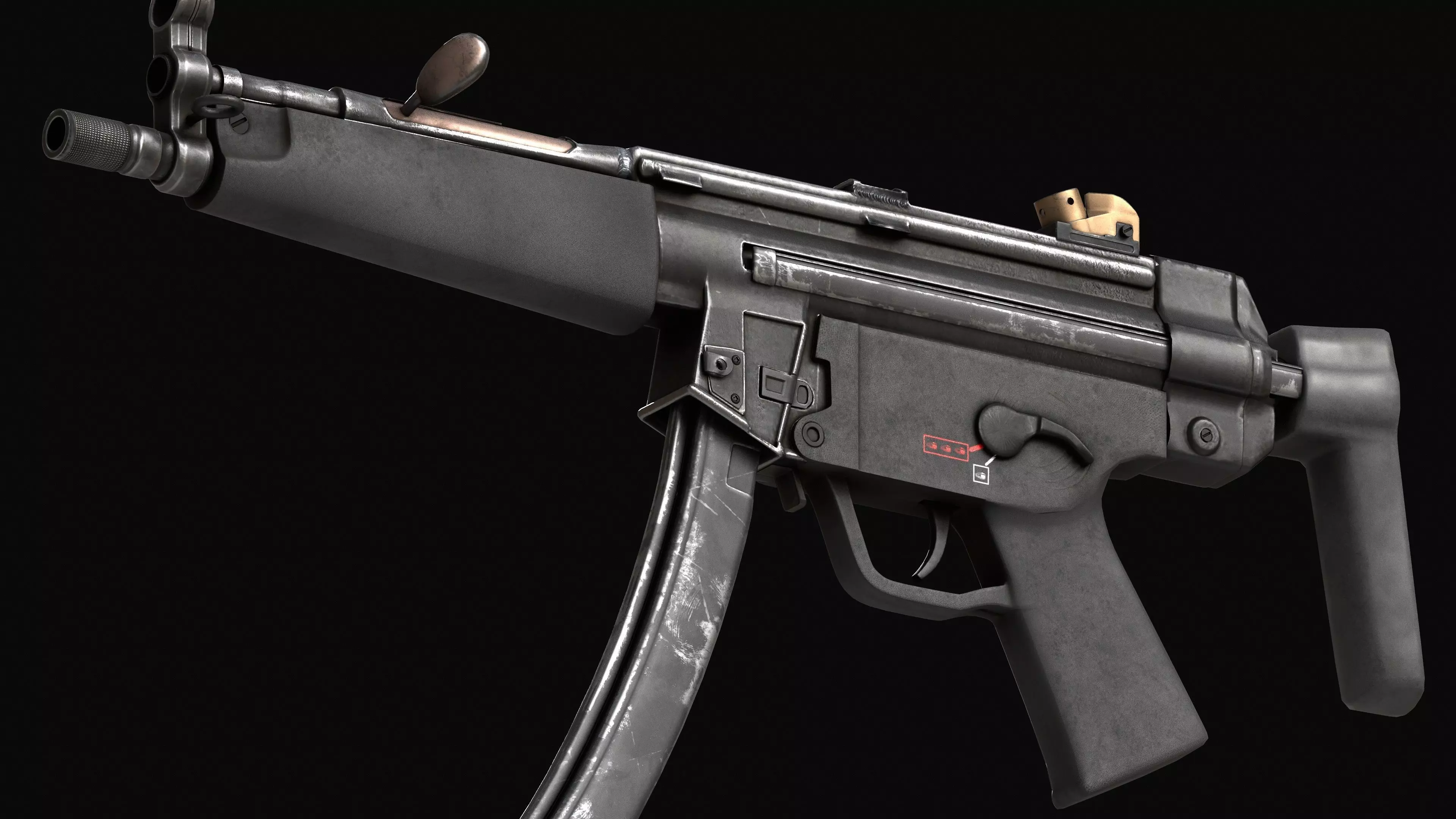 MP5 Submachine Gun 3D model_4