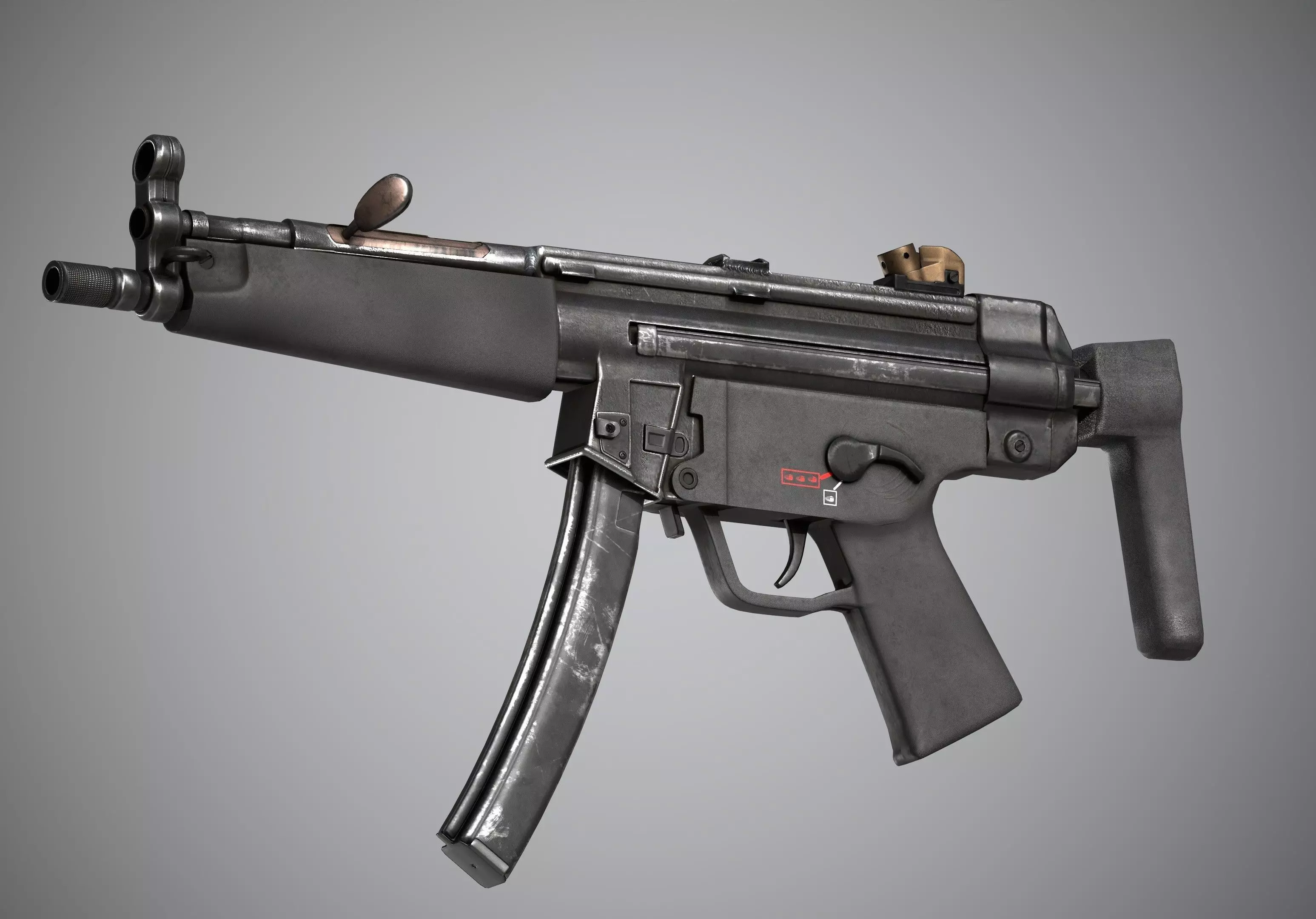 MP5 Submachine Gun 3D model_0