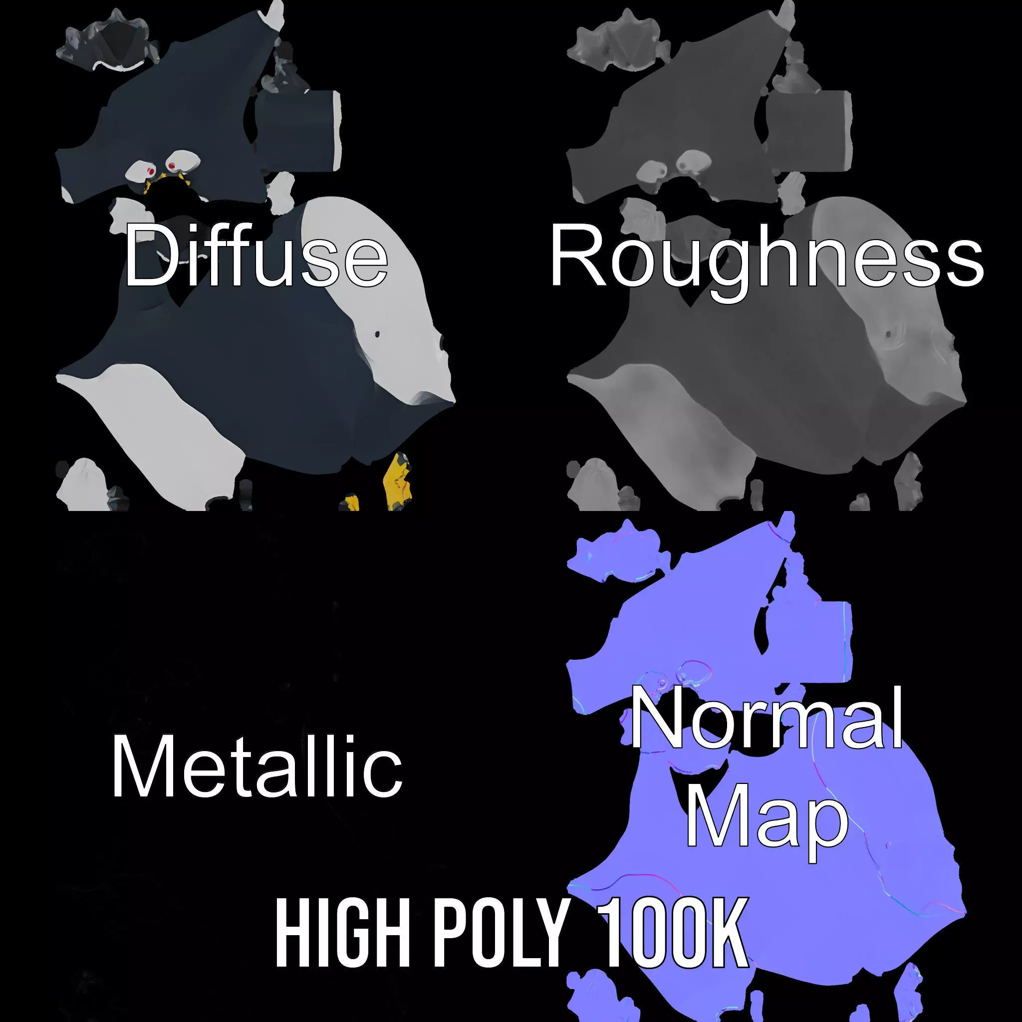 Charming Penguin Character model pack Low-poly 3D model_3