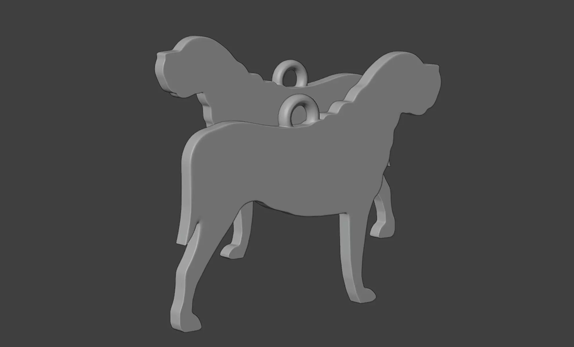 Cane Corso Minimalist Modern Pendant 3D print model 3D print model_2