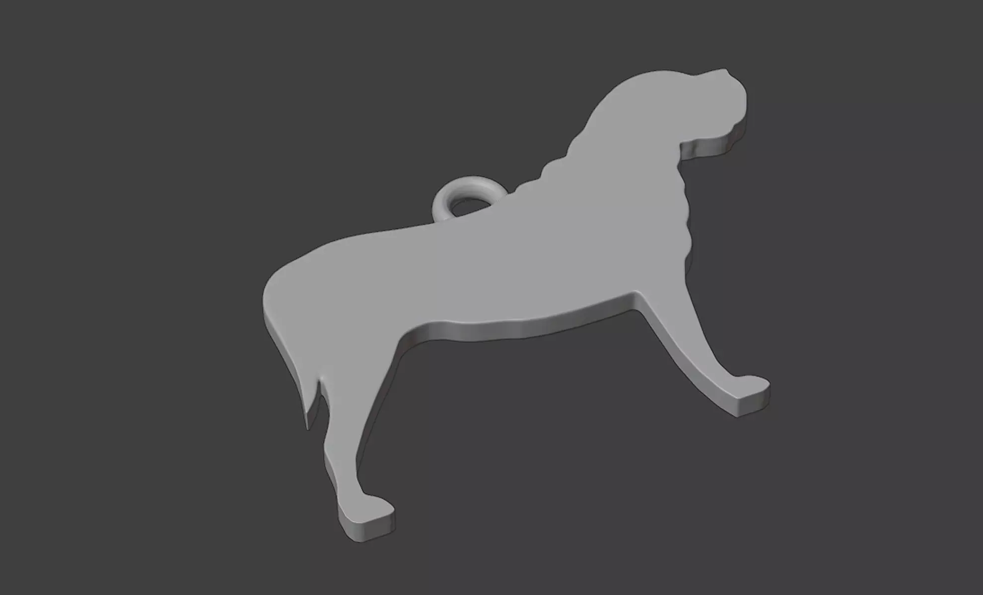 Cane Corso Minimalist Modern Pendant 3D print model 3D print model_3
