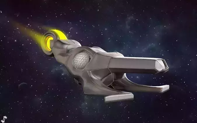 3D Printable Alien Ship  Free 3D print model