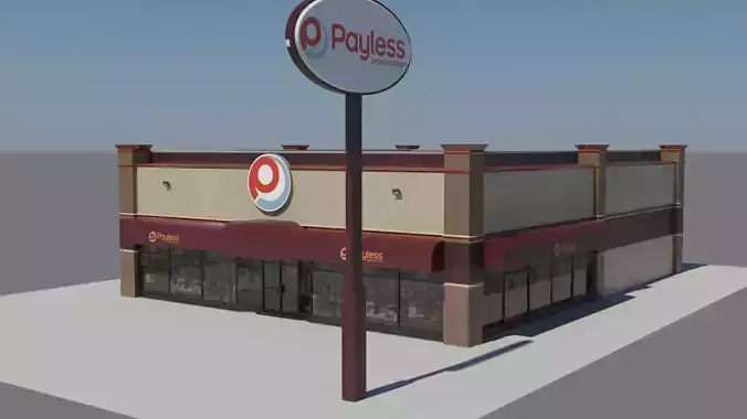 Payless Shoe Store Low-poly 3D model