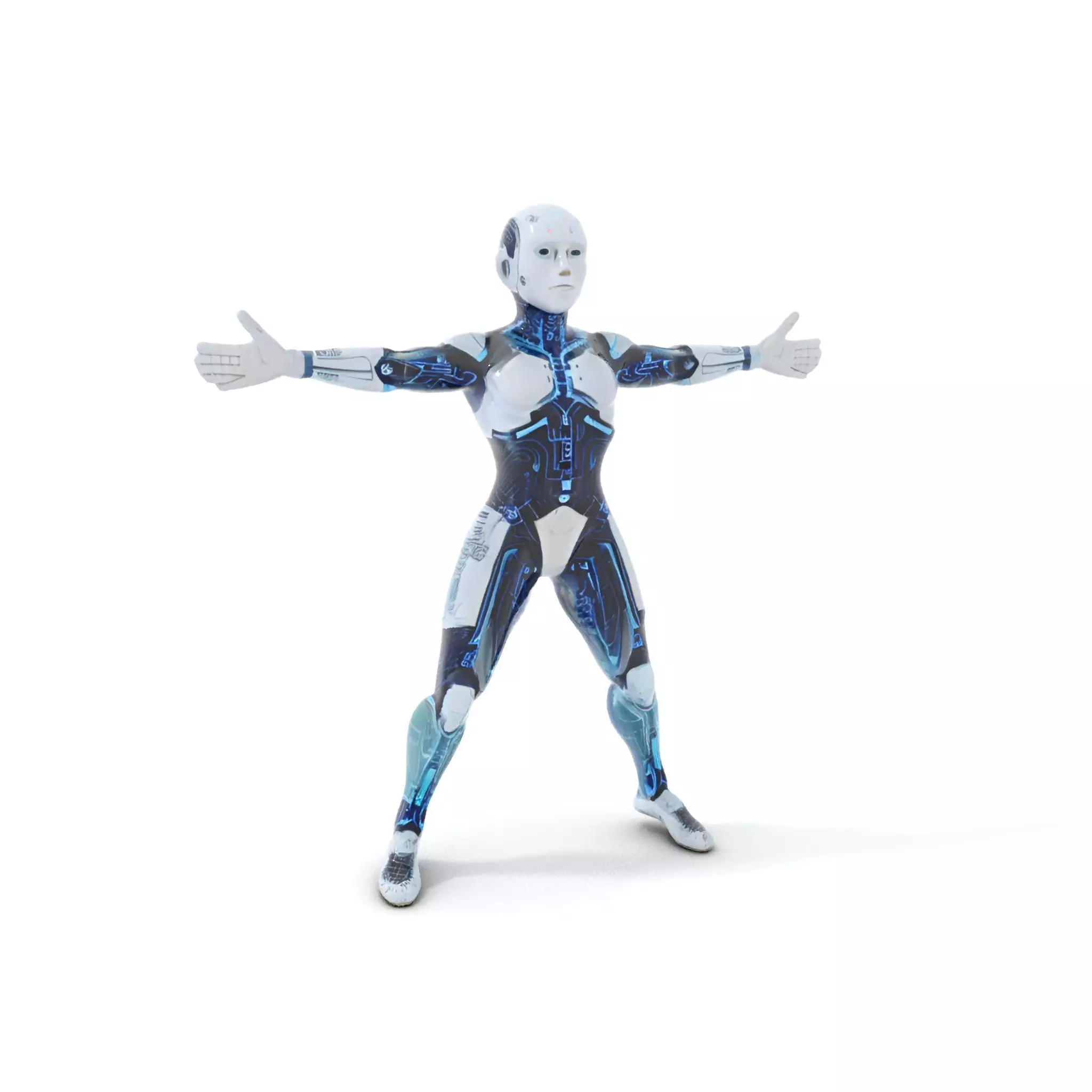 Futuristic Android model pack Low-poly 3D model_5