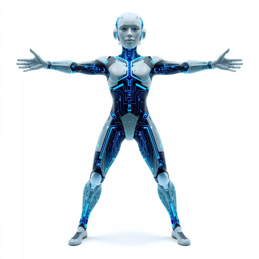 Futuristic Android model pack Low-poly 3D model_2