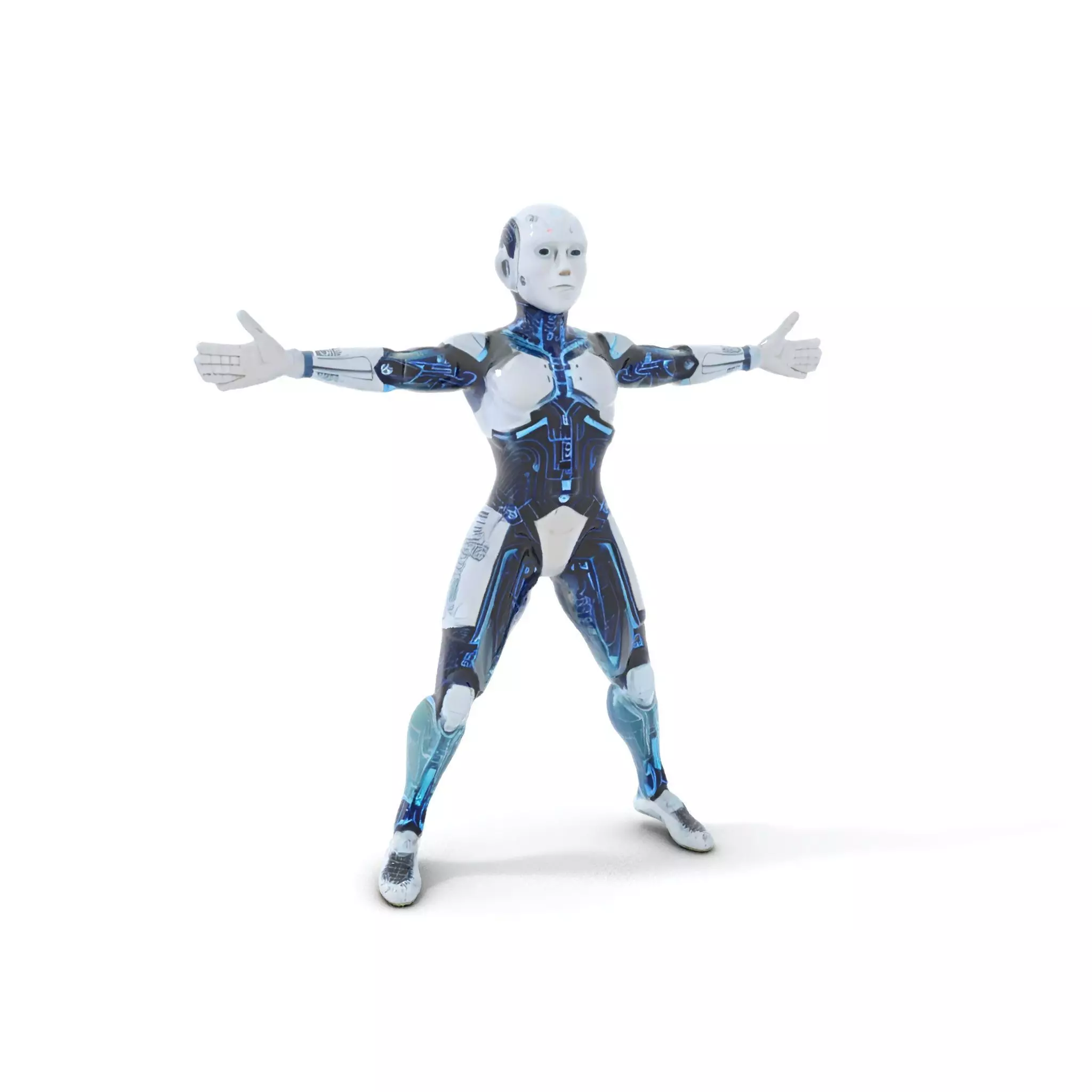 Futuristic Android model pack Low-poly 3D model_0