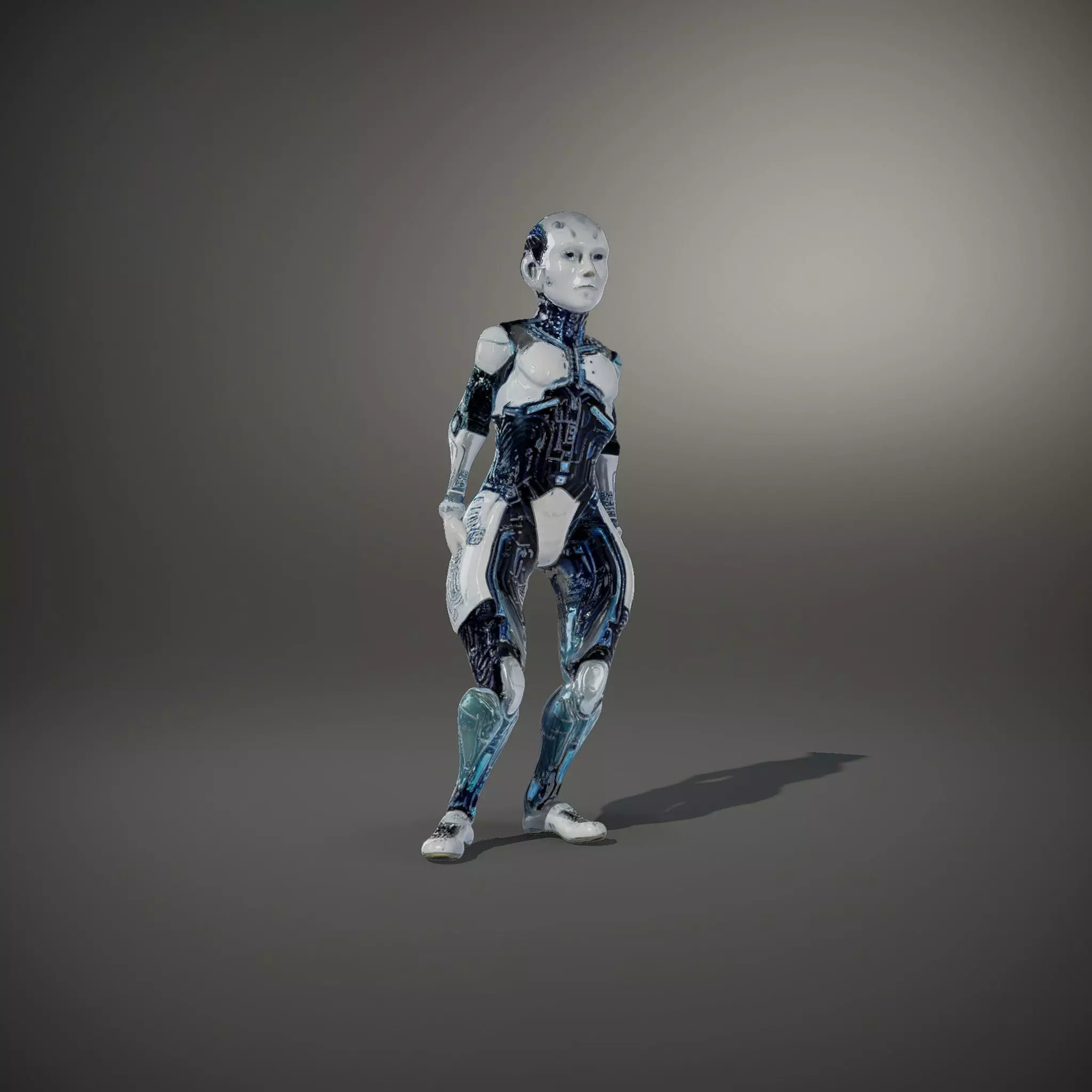 Futuristic Android model pack Low-poly 3D model_33