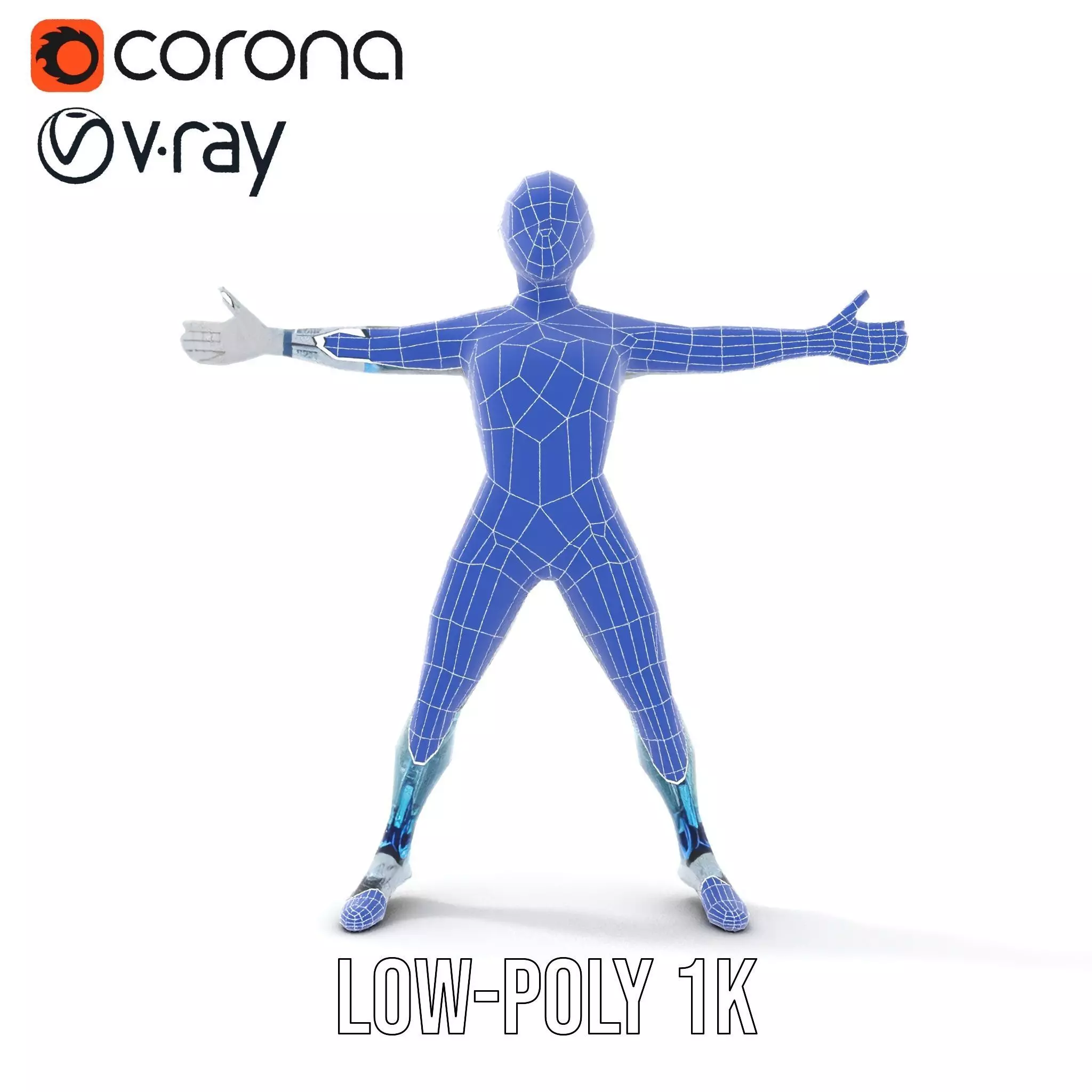 Futuristic Android model pack Low-poly 3D model_24